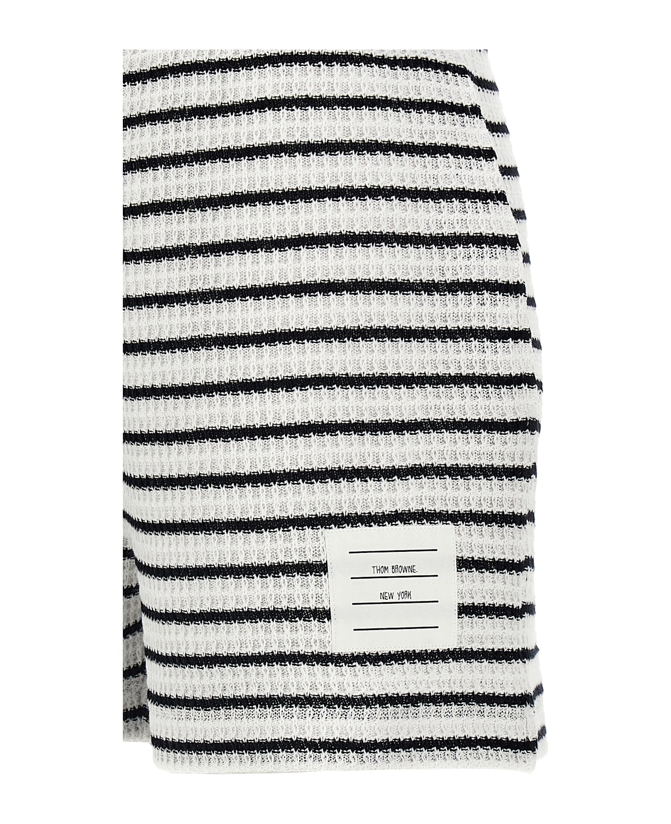 Thom Browne Knitted Striped Cotton Shorts - Multicolor