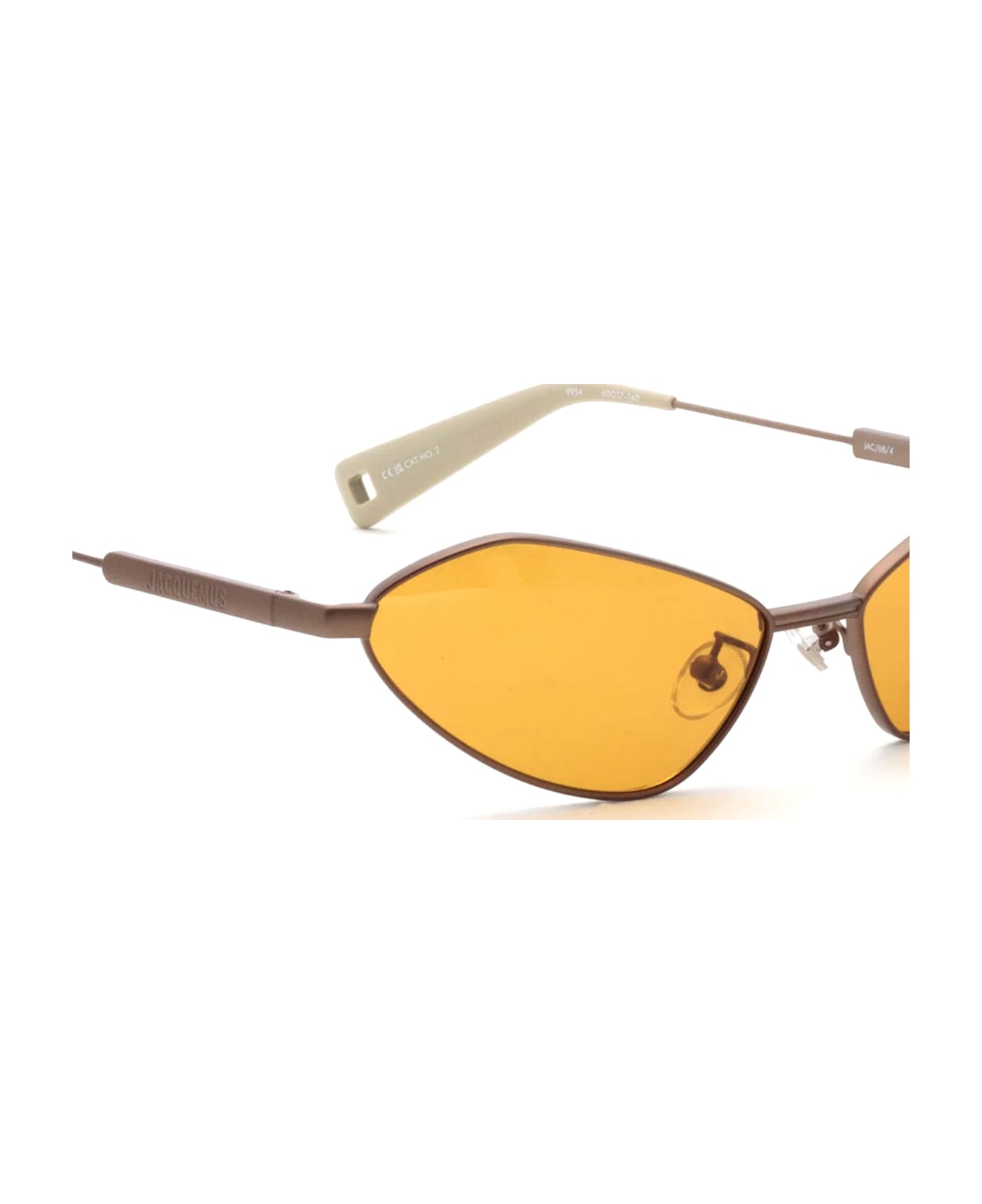 Jacquemus Bambino Metal - Matt Putty / Amber Lens Sunglasses - grey