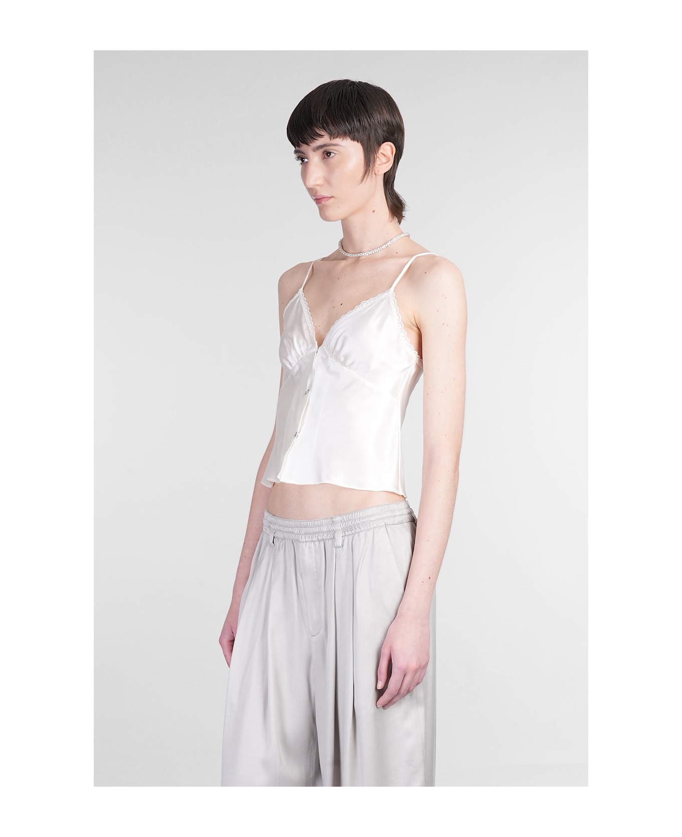 Alexander Wang Topwear In Beige Silk - beige