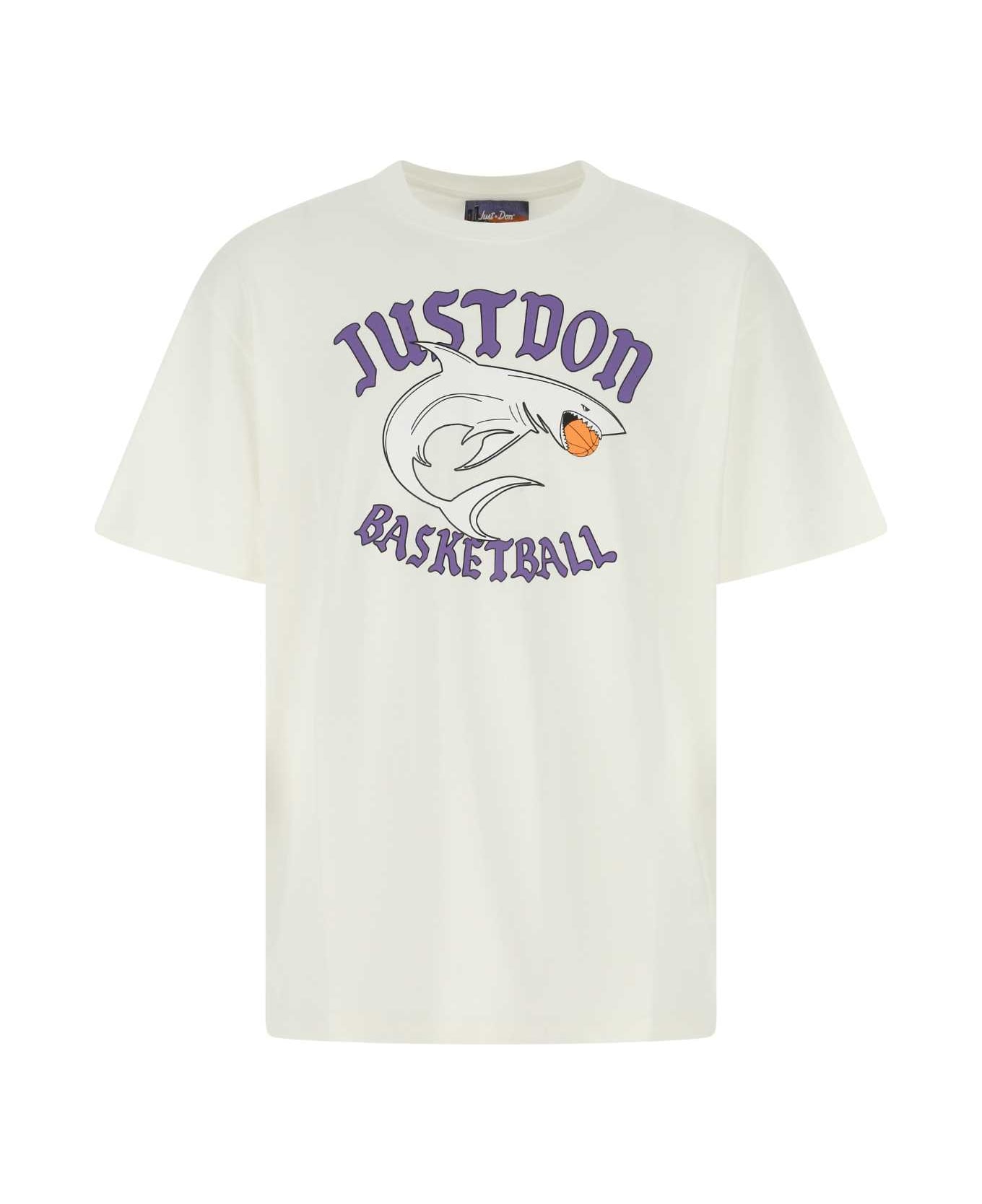 Just Don White Cotton Oversize T-shirt - 02