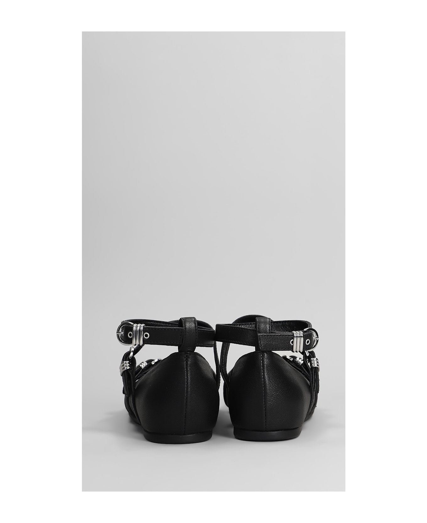Vic Matié Logic 101 Ballet Flats In Black Leather - black