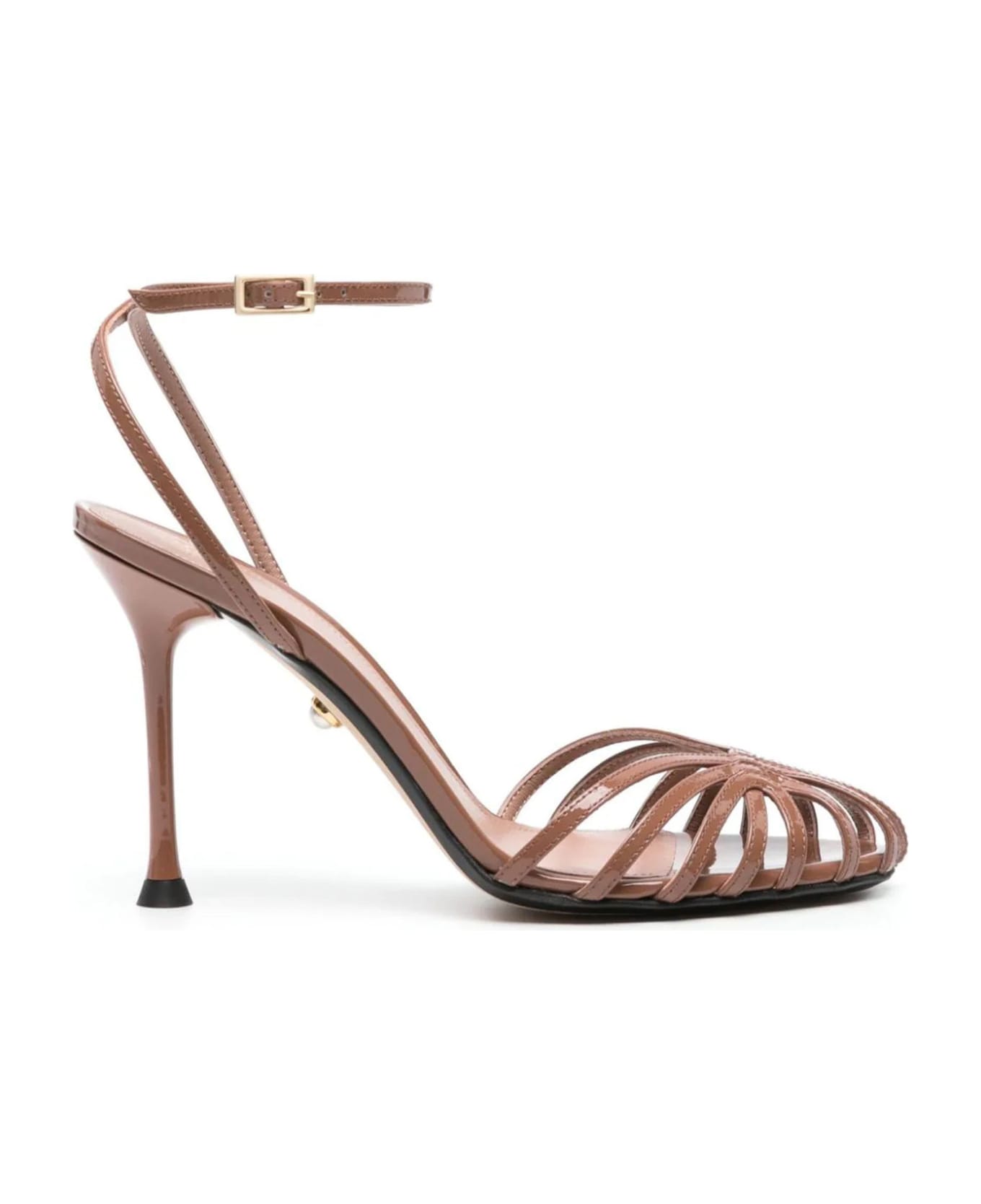 Alevì Chocolate Brown Calf Leather Sandals - Brown サンダル