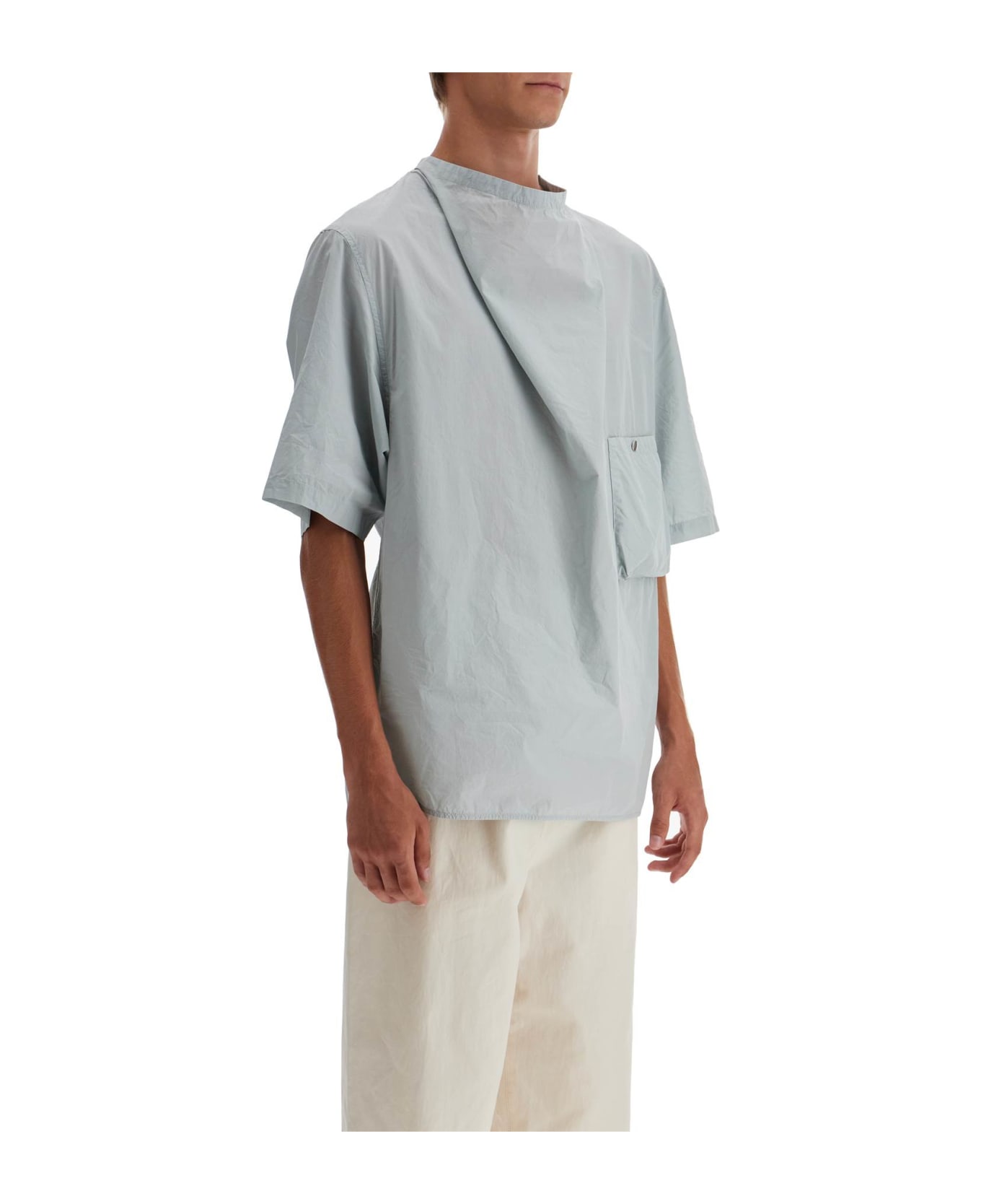 Lemaire Closed Short-sleeved Shirt - CLOUD GREY (Grey)