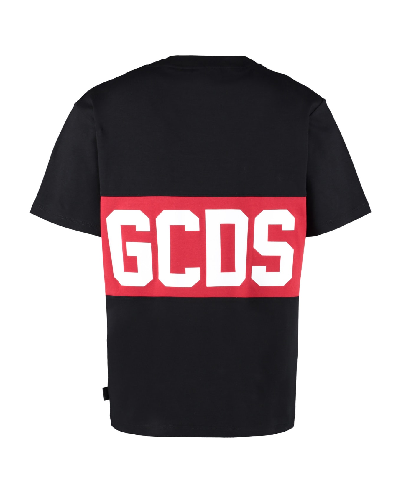 GCDS Logo Cotton T-shirt - black シャツ