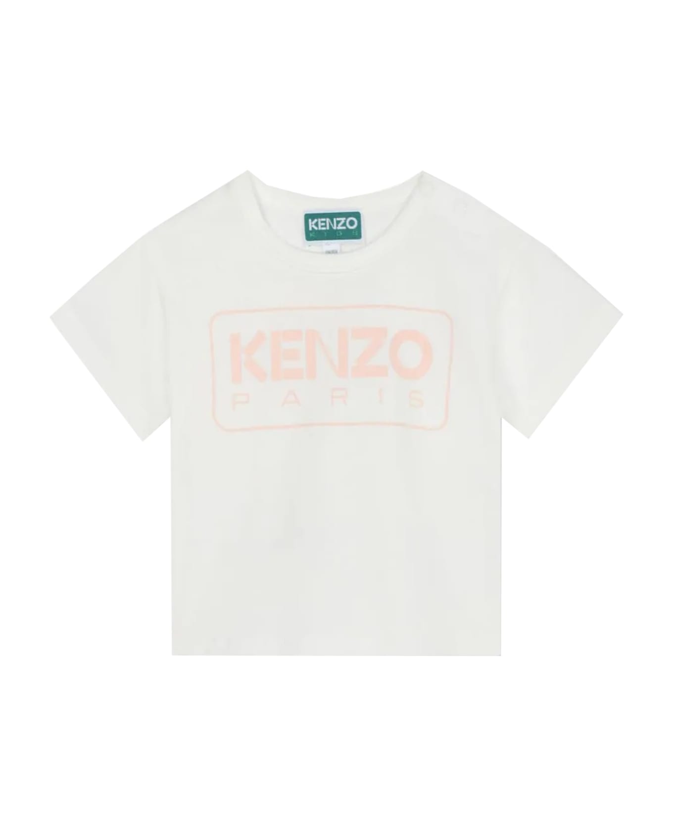 Kenzo Kids Cotton T-shirt - White Tシャツ＆ポロシャツ