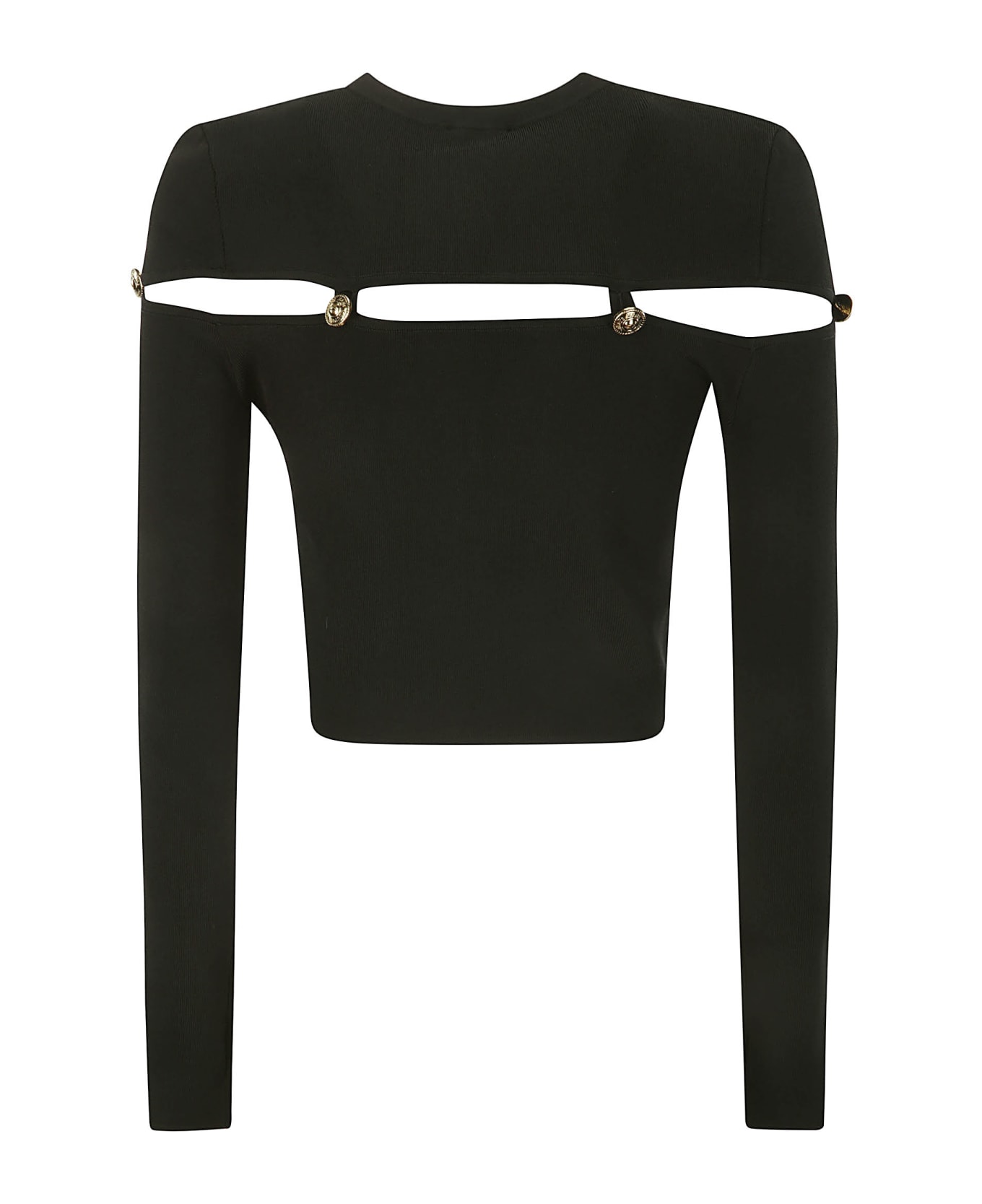 Versace Jeans Couture Top With Cut-out Details - BLACK