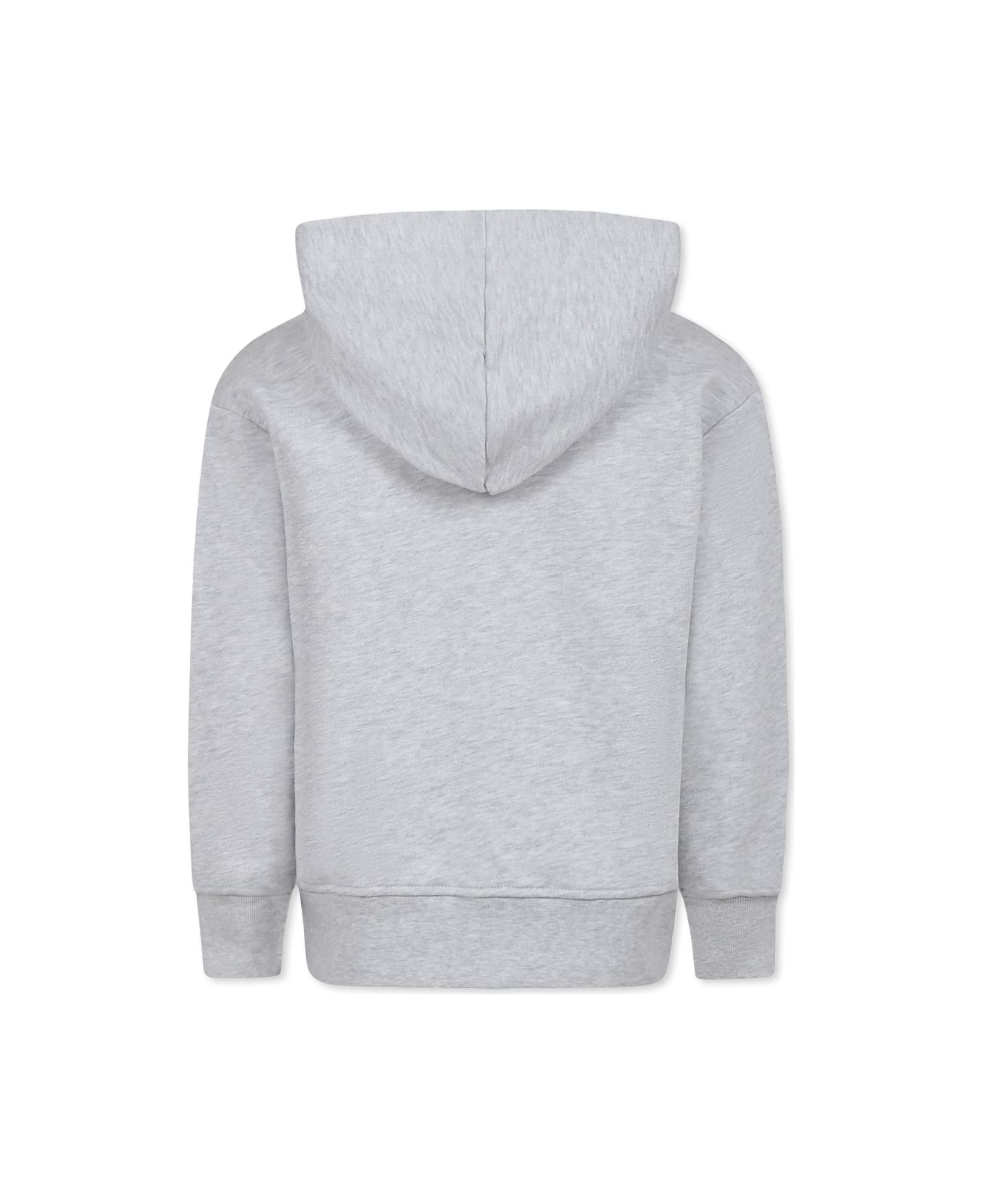 MSGM Grey Sweatshirt For Kids With Logo - Grey