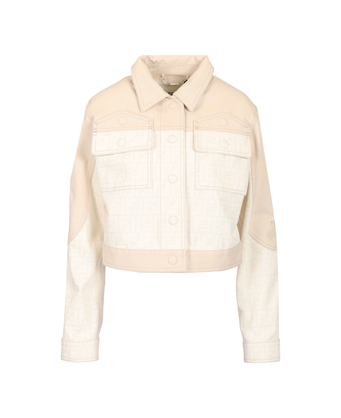 Fendi Denim Blouson - White
