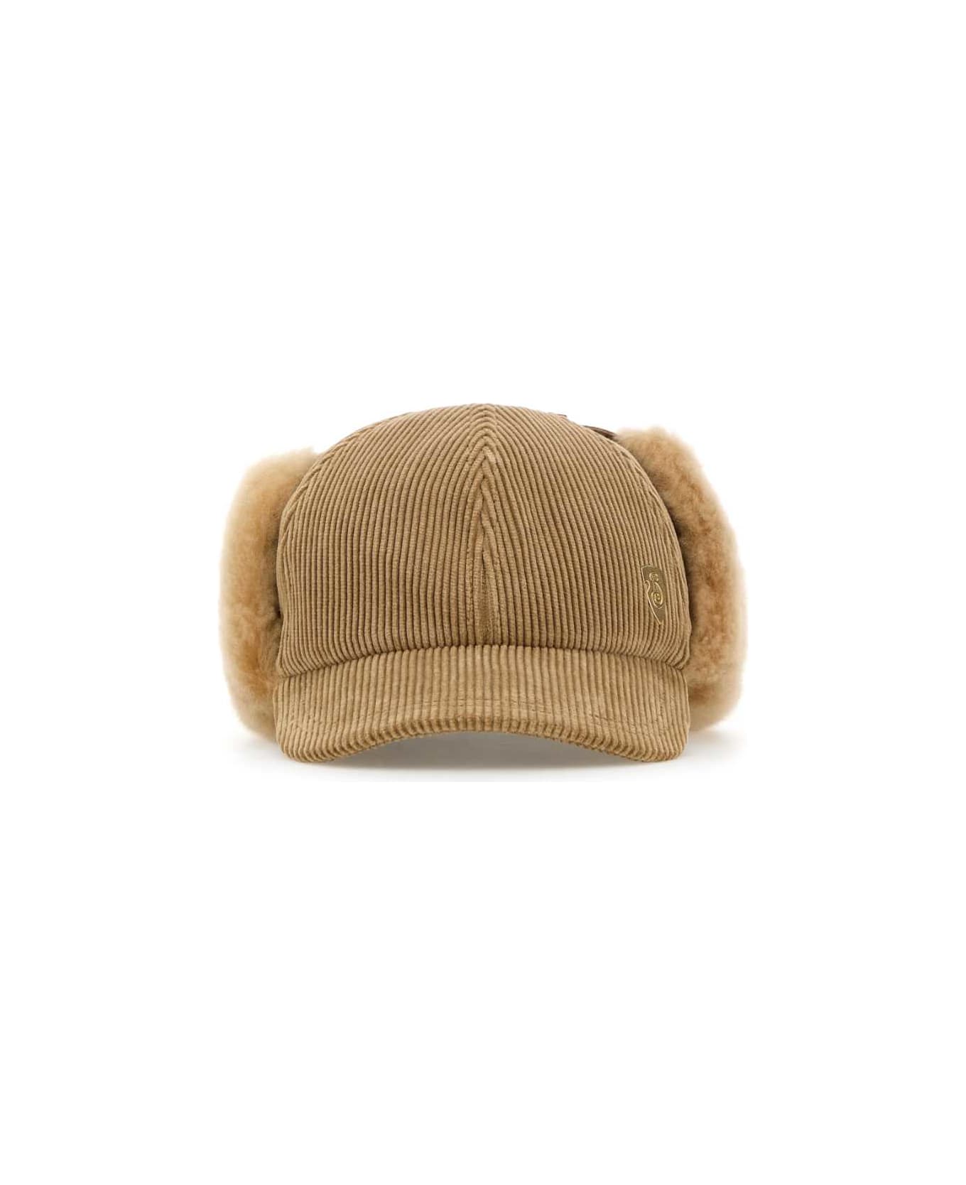 Burberry Camel Corduroy Baseball Cap - TEDDY