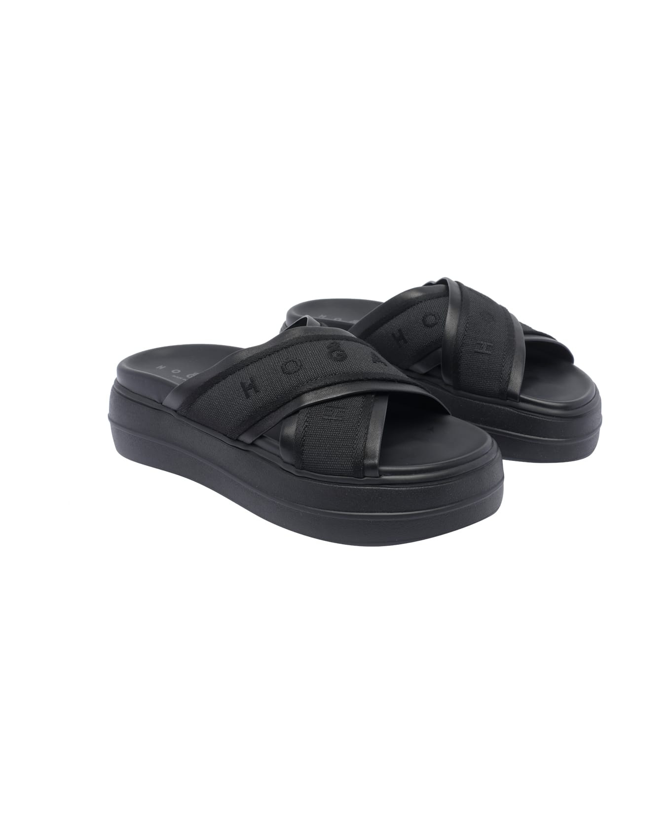Hogan Skyscraper Sandals - Black