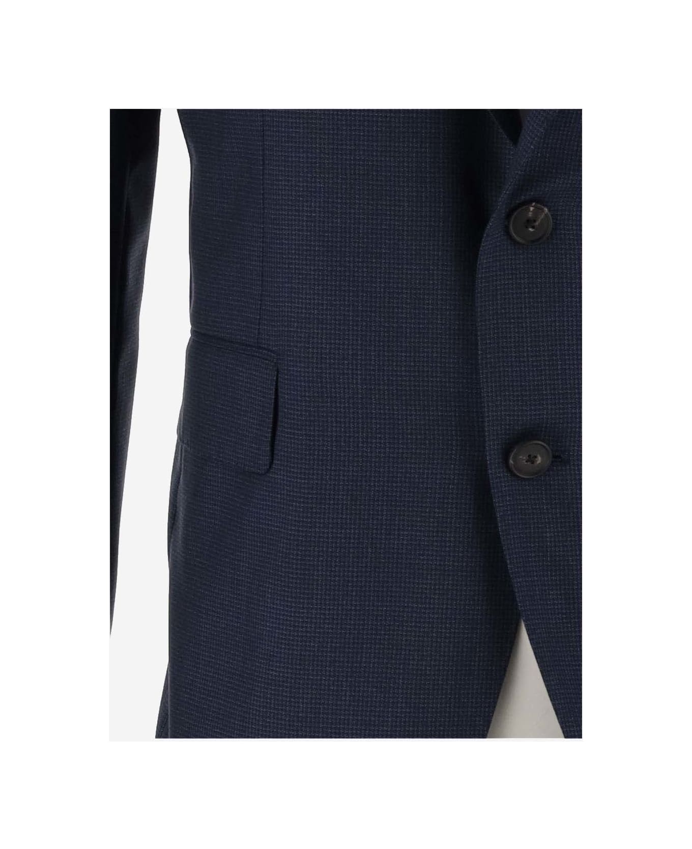 Tagliatore Single-breasted Wool Jacket - Blue ブレザー
