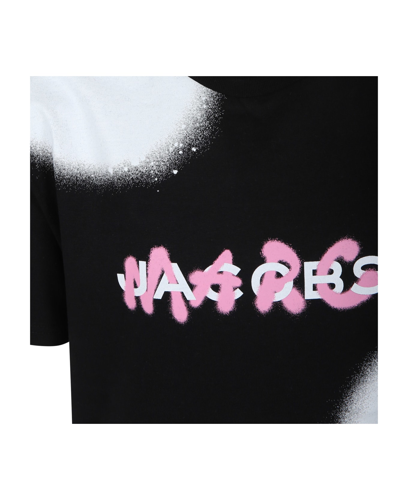 Little Marc Jacobs Black Dressfor Girl With Logo - Black ワンピース＆ドレス