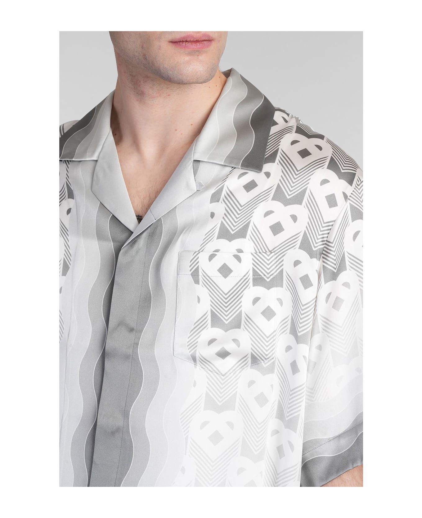 Casablanca Grey Silk Shirt - grey