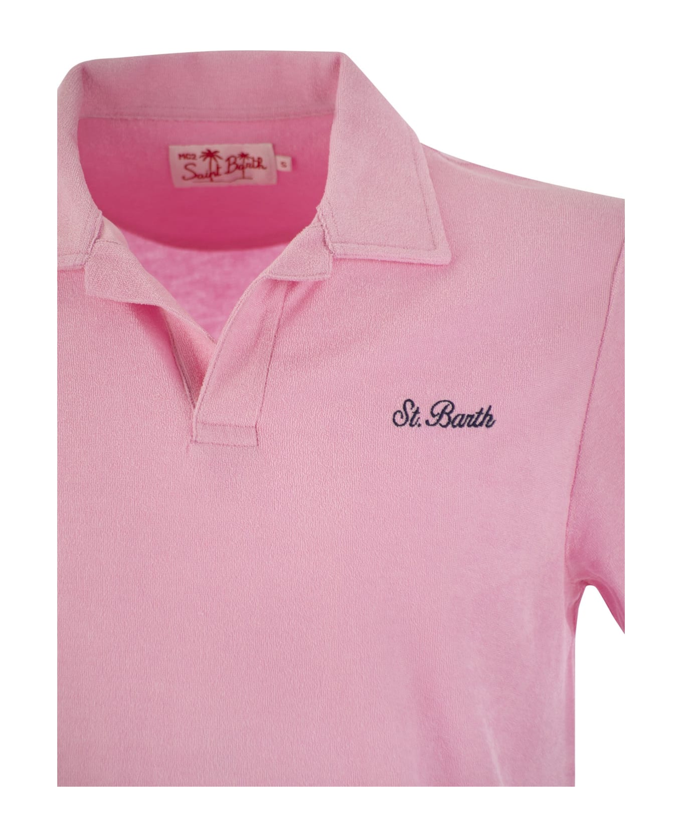 MC2 Saint Barth Jeremy - Cotton Terry Polo Shirt - Pink
