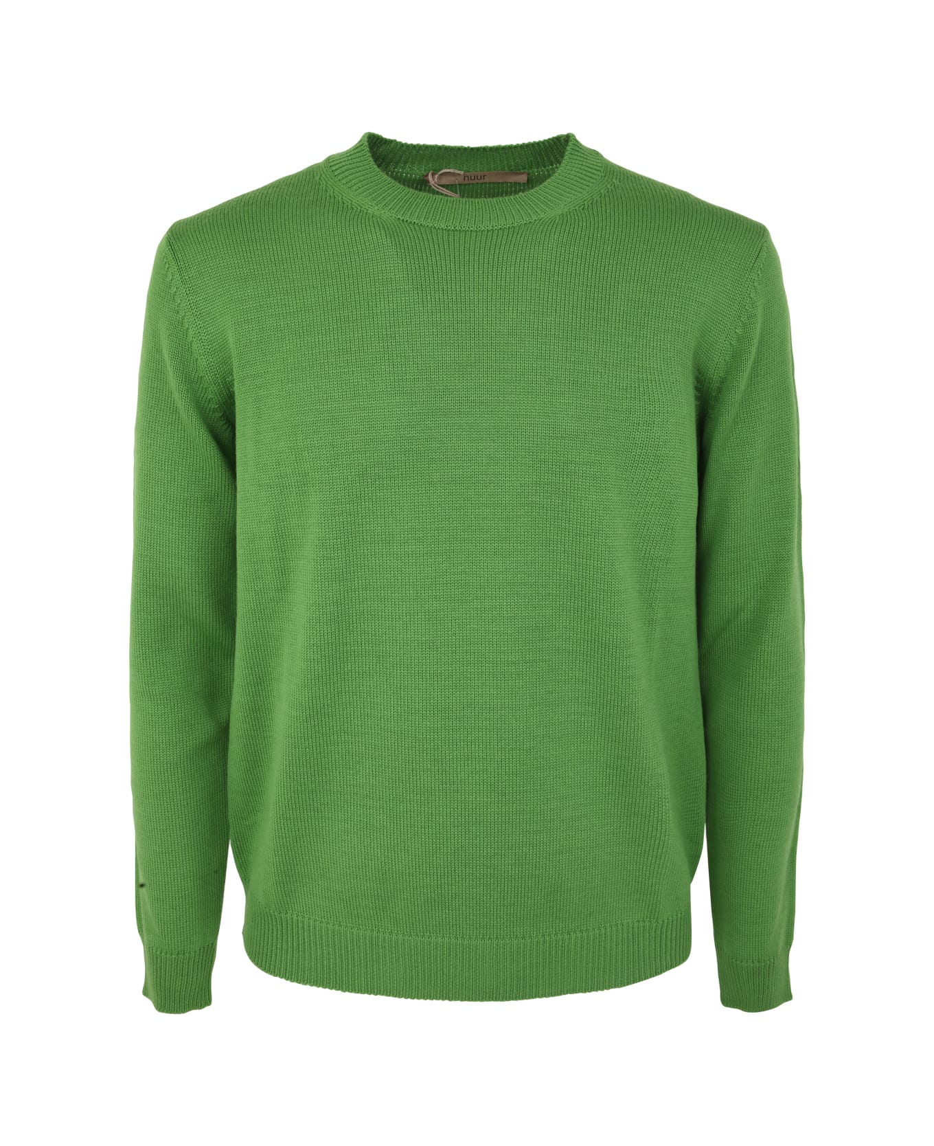 Nuur Long Sleeve Crew Neck Sweater - Green ニットウェア