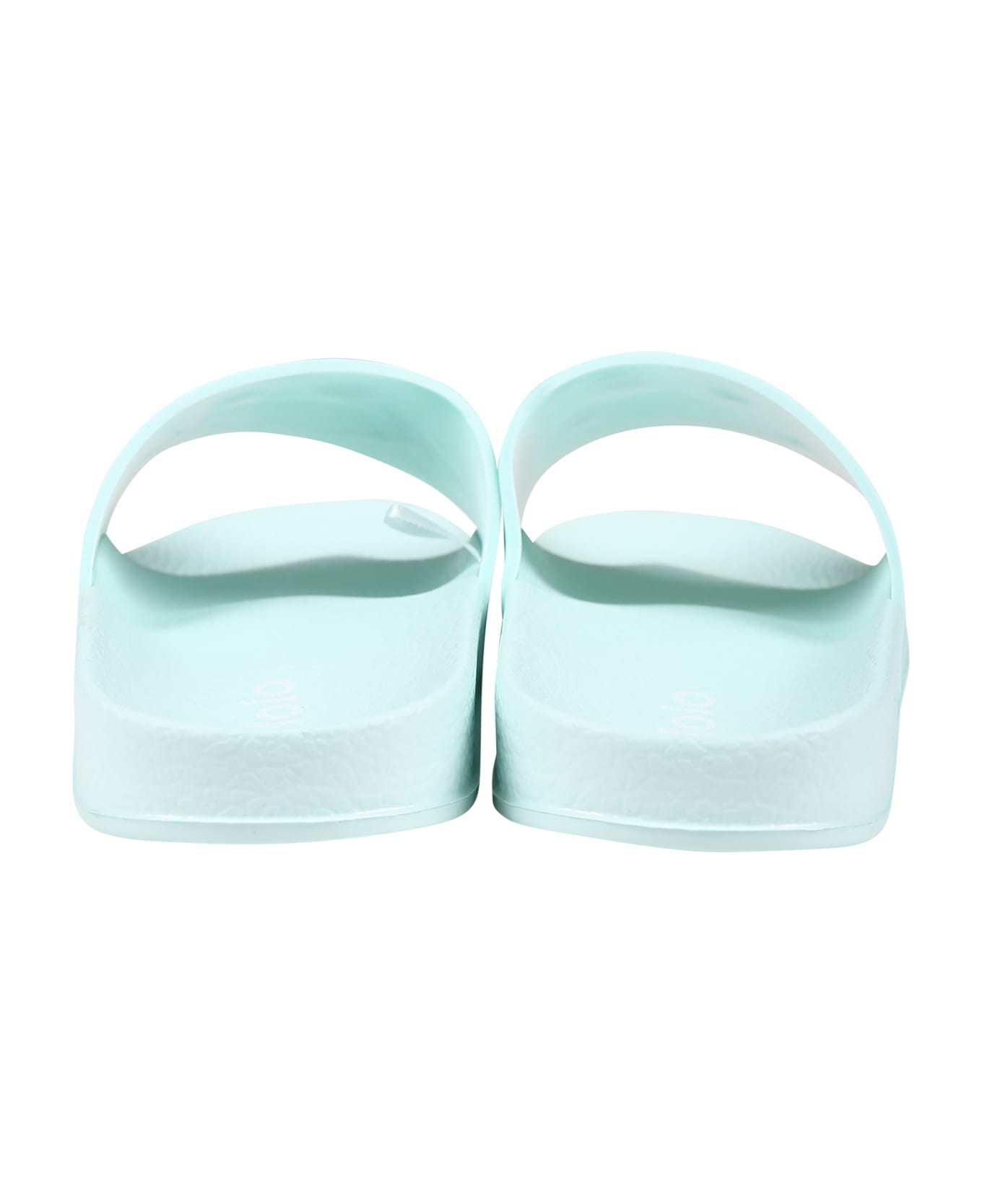 Molo Green Slippers For Kids With Smiley - Green シューズ