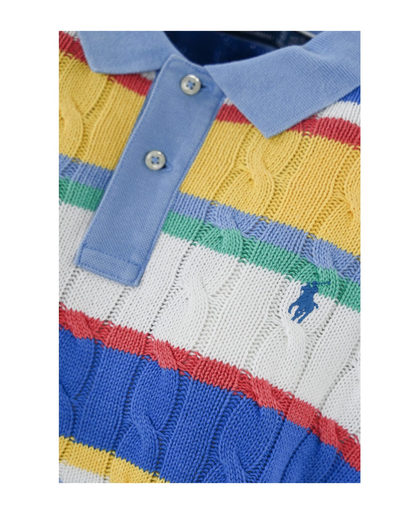 Polo Ralph Lauren Women's Cable-knit Polo Shirt - Stripe