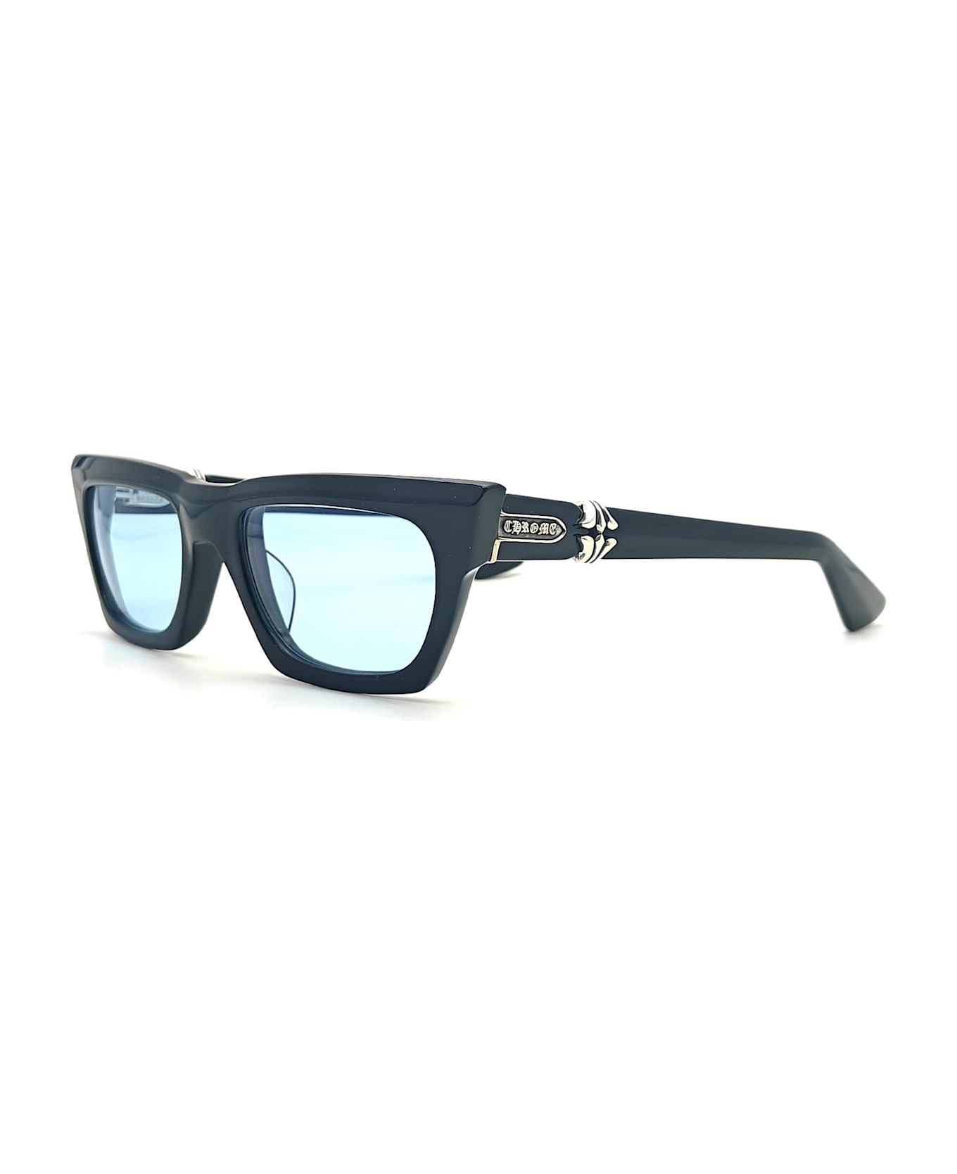Chrome Hearts Cliterally - Black / Blue Fog Lens Sunglasses - Black