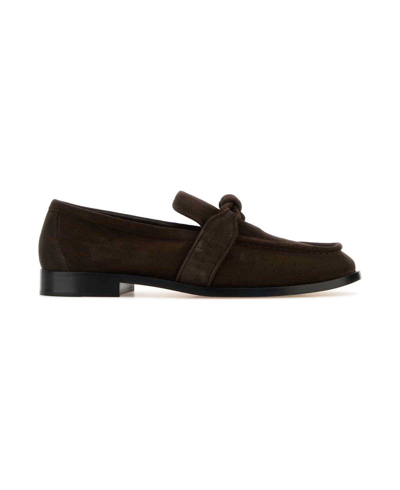 Bottega Veneta Brown Suede Astaire Loafers - FONDANT
