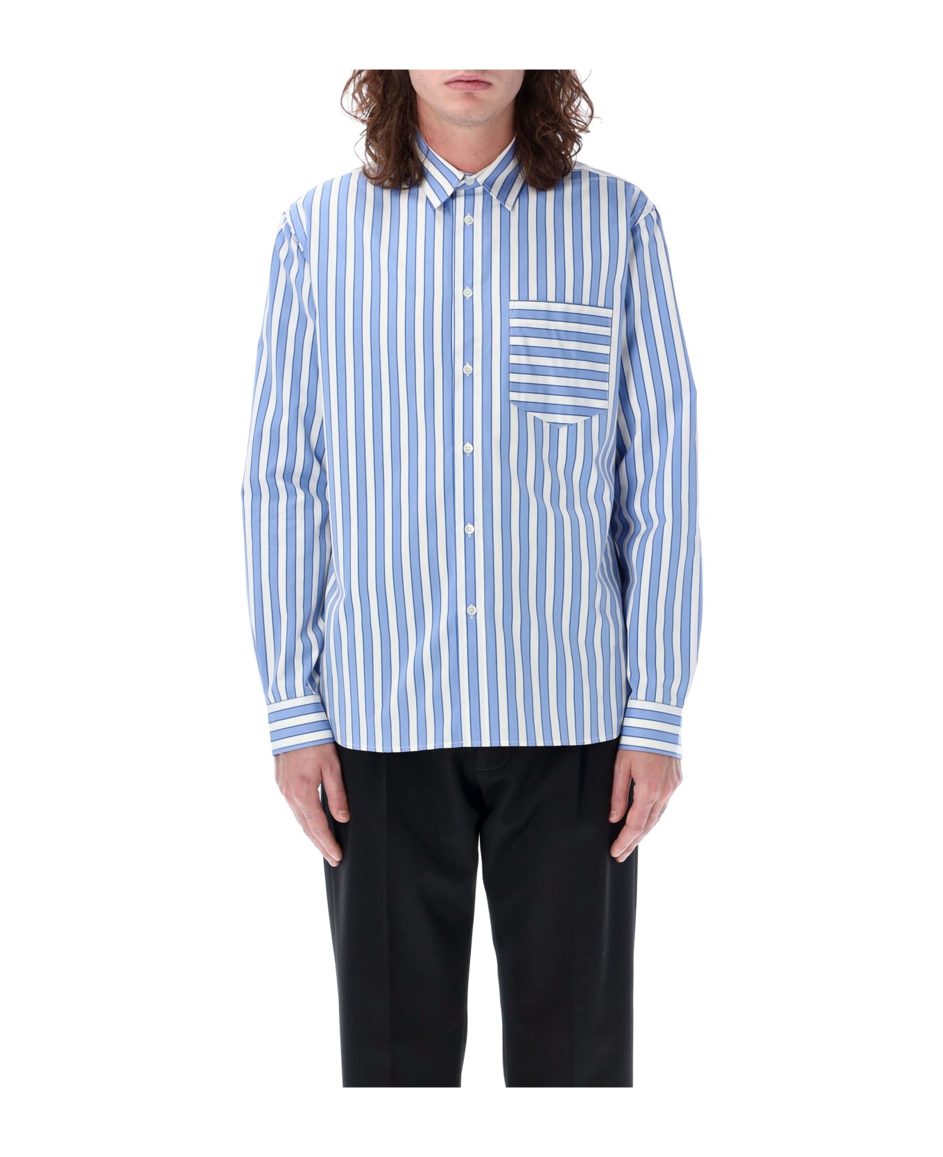 J.W. Anderson Patch Shirt - BLUE WHITE シャツ