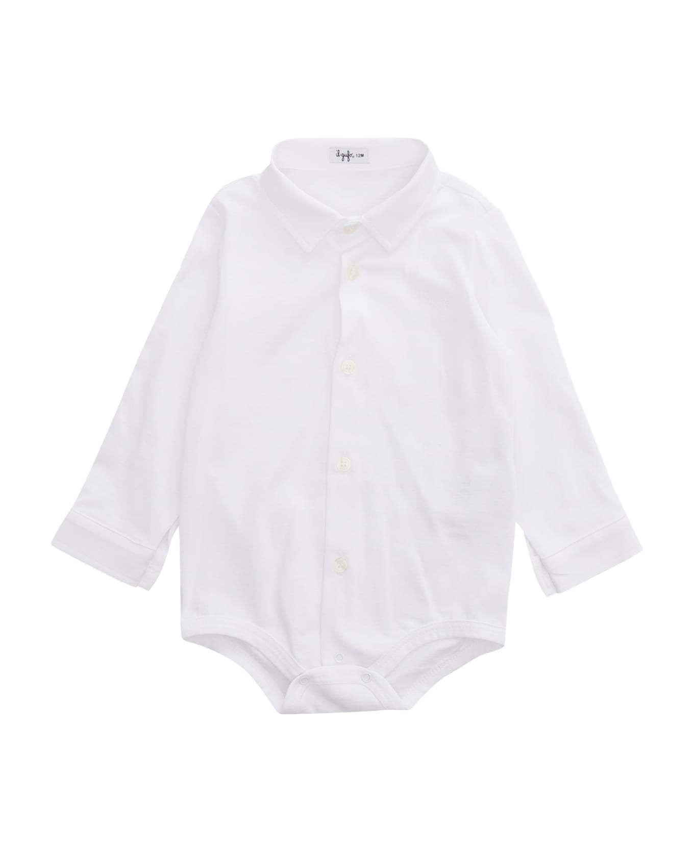 Il Gufo White Chemisier Bodysuit - WHITE シャツ