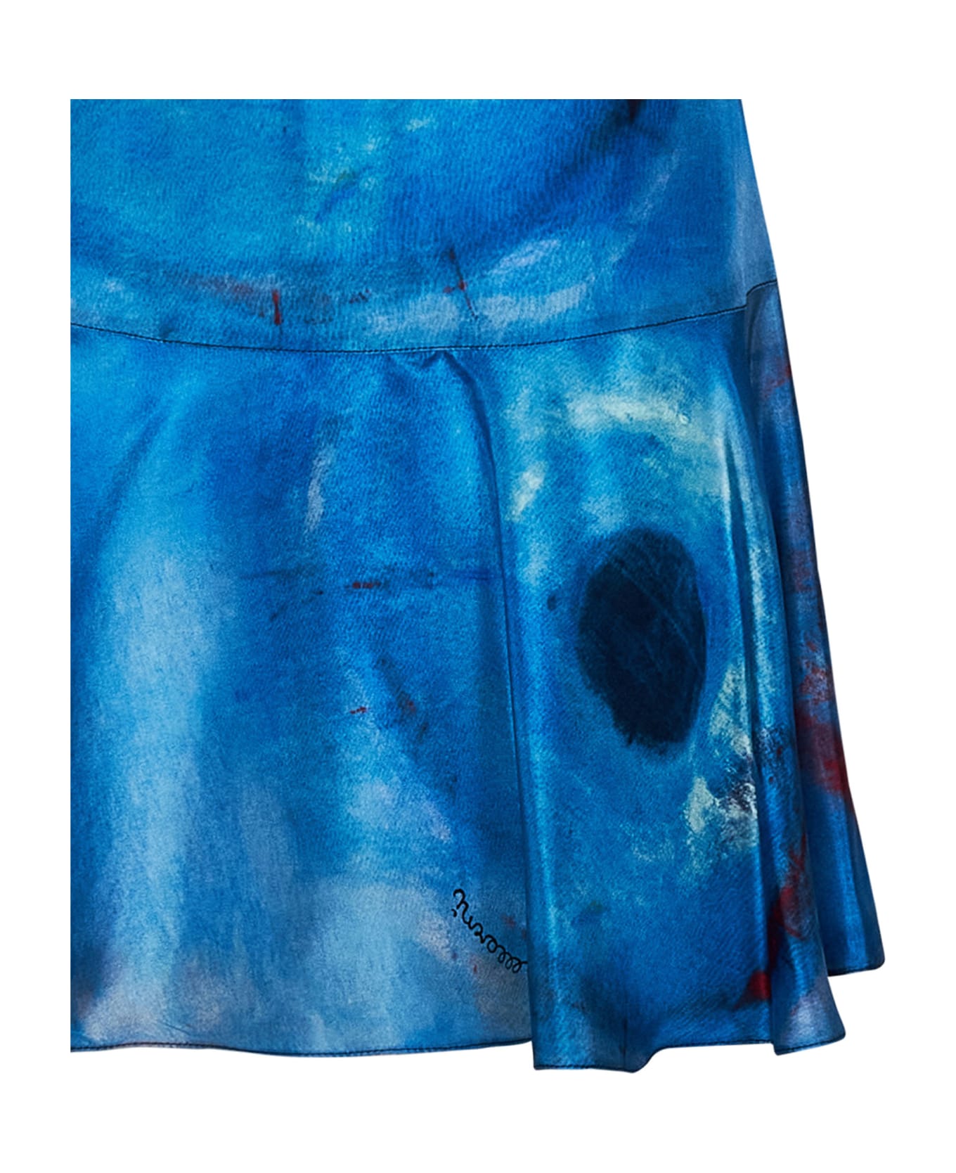 Marni Buchi Blu Mini Skirt - COBALT