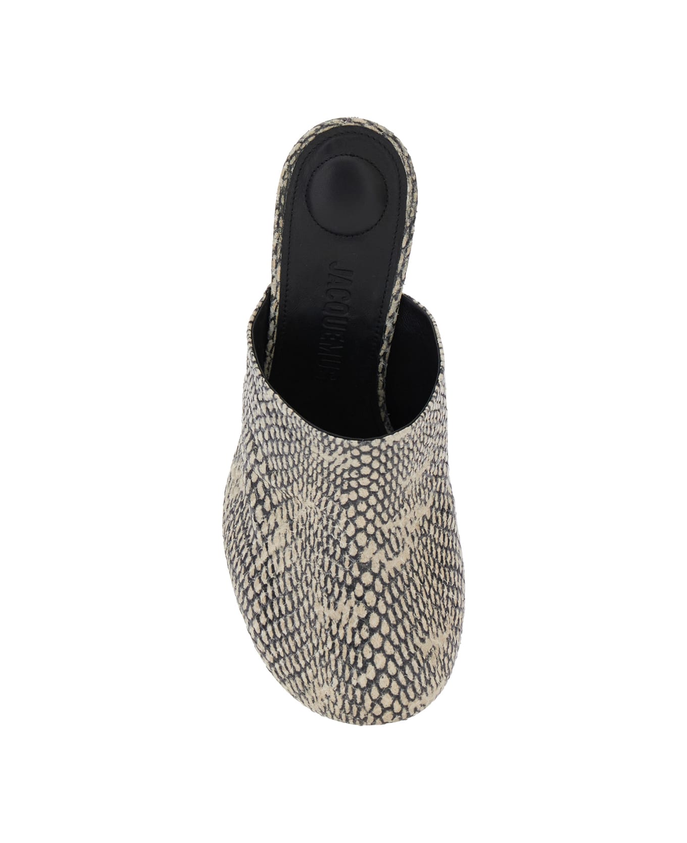 Jacquemus 
les Bisou
 Beige Mules With Snakeskin Effect And High Heel In Leather Woman - Beige