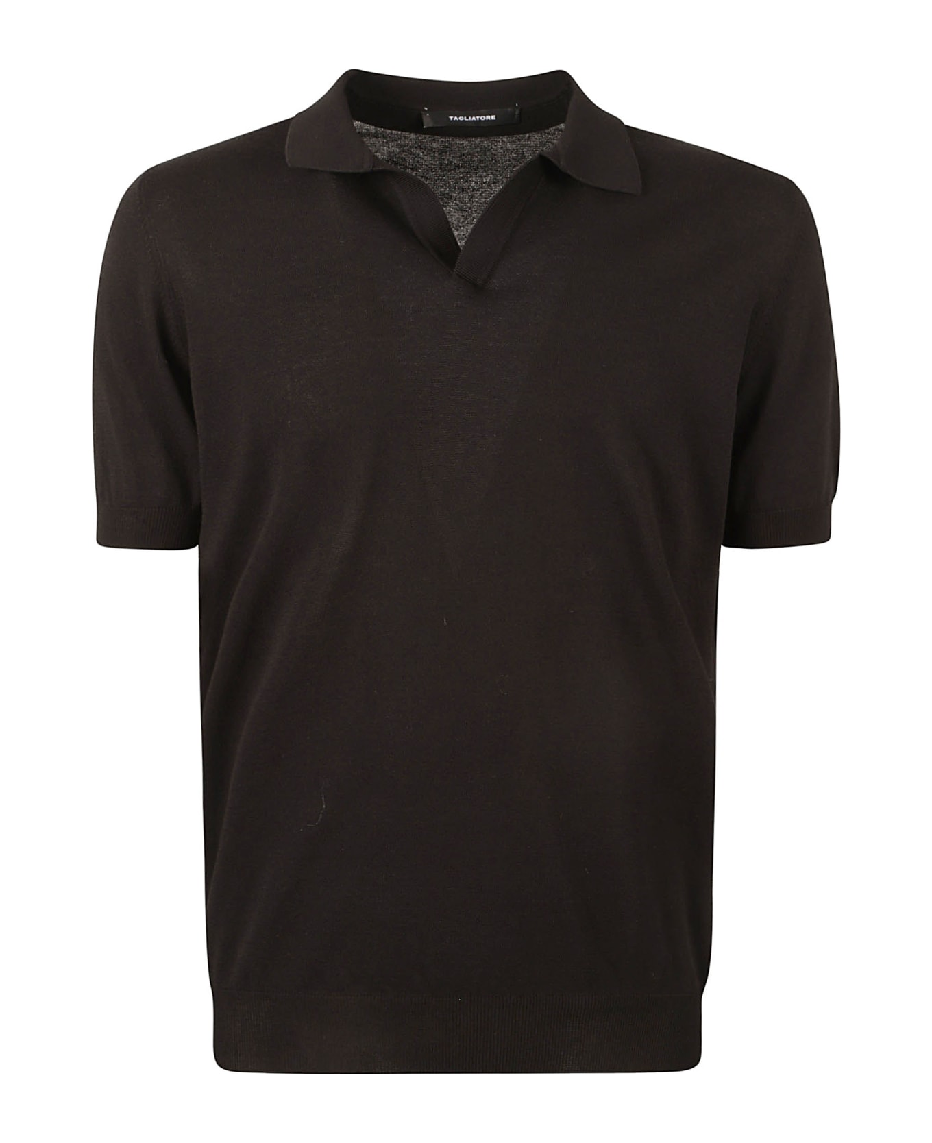 Tagliatore Button-less Placket Polo Shirt - Nero