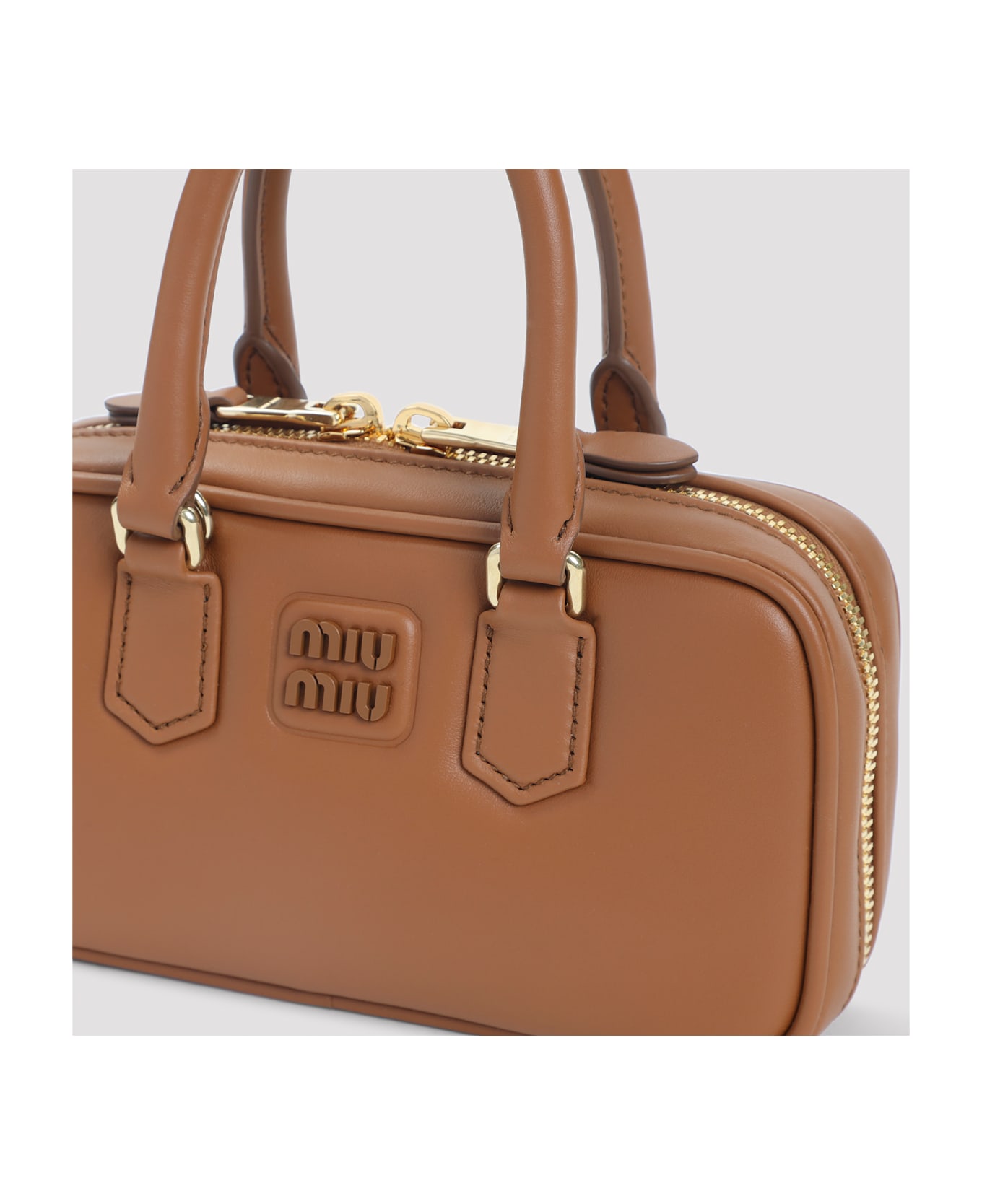 Miu Miu Arcadie Mini Shoulder Bag - Cognac