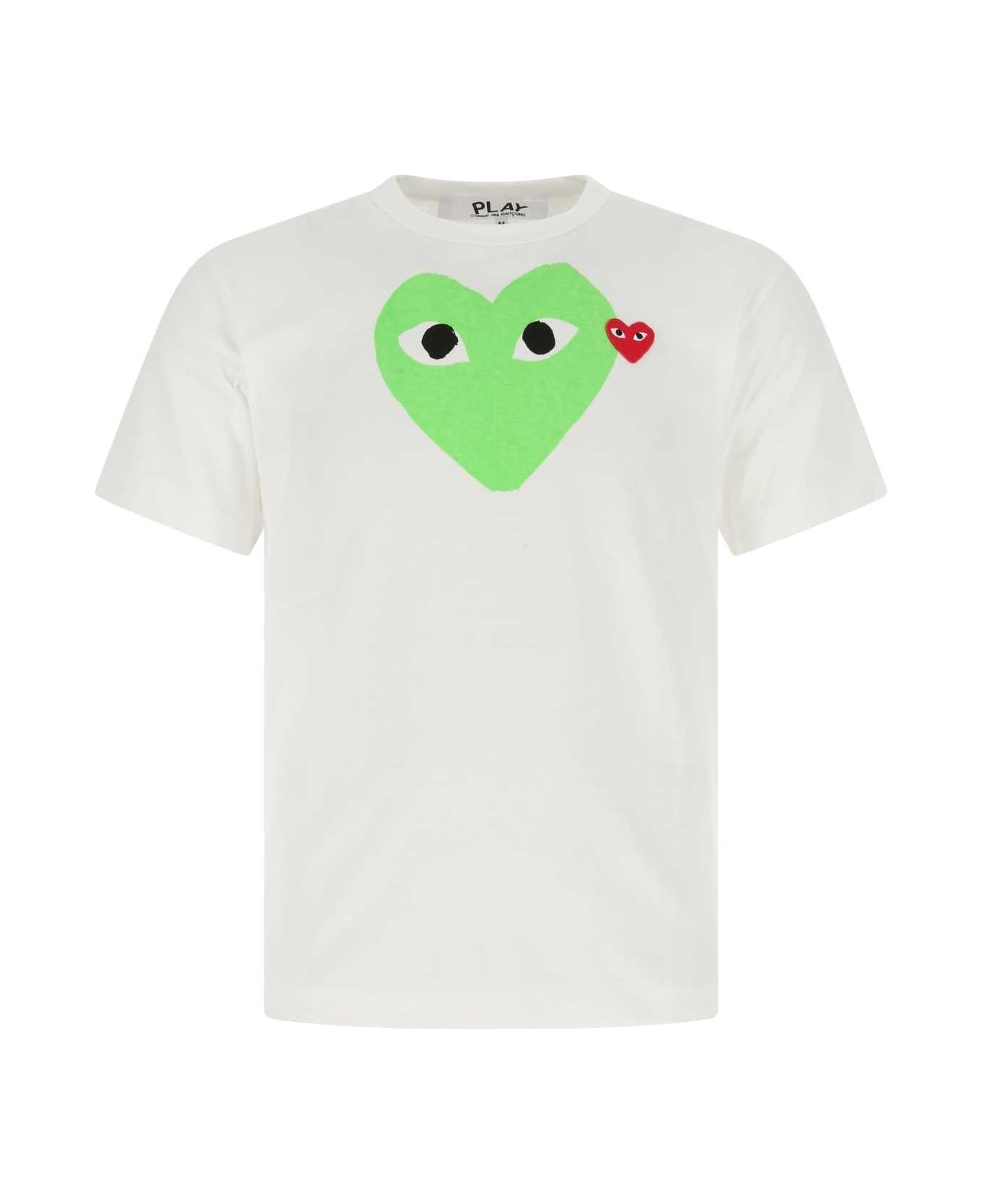 Comme des Garçons Play Heart Print Crewneck T-shirt - Green