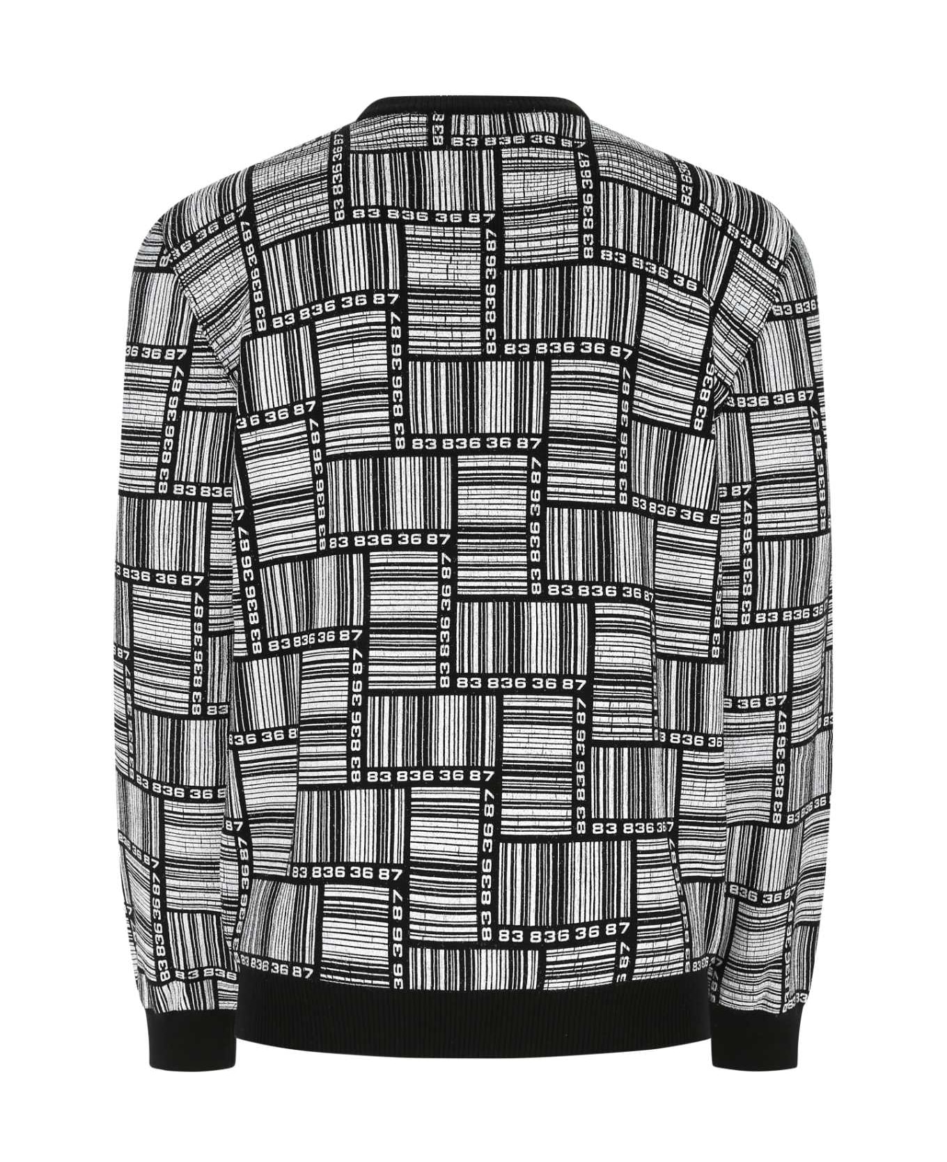 VTMNTS Printed Wool Sweater - BLACK