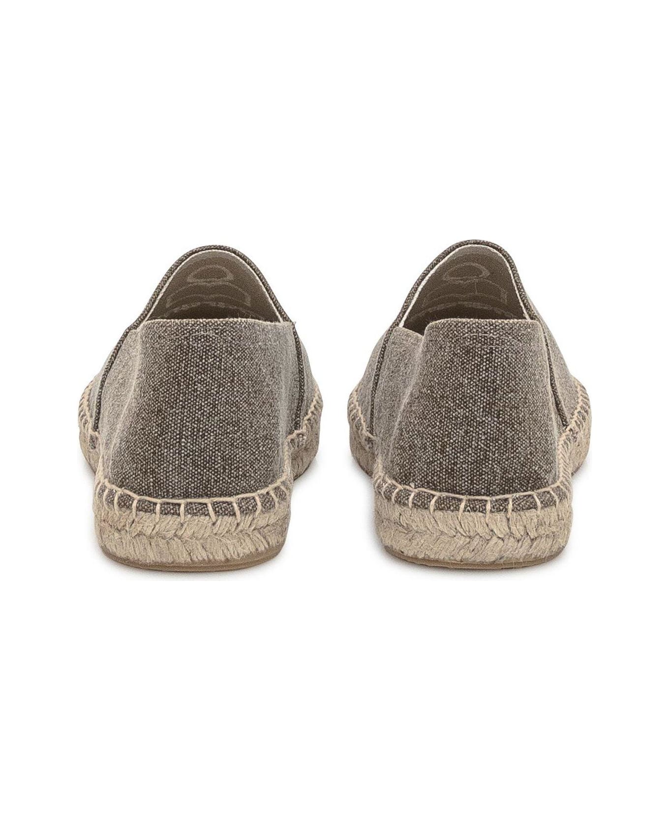 Isabel Marant Logo Embroidered Espadrilles - Kaki