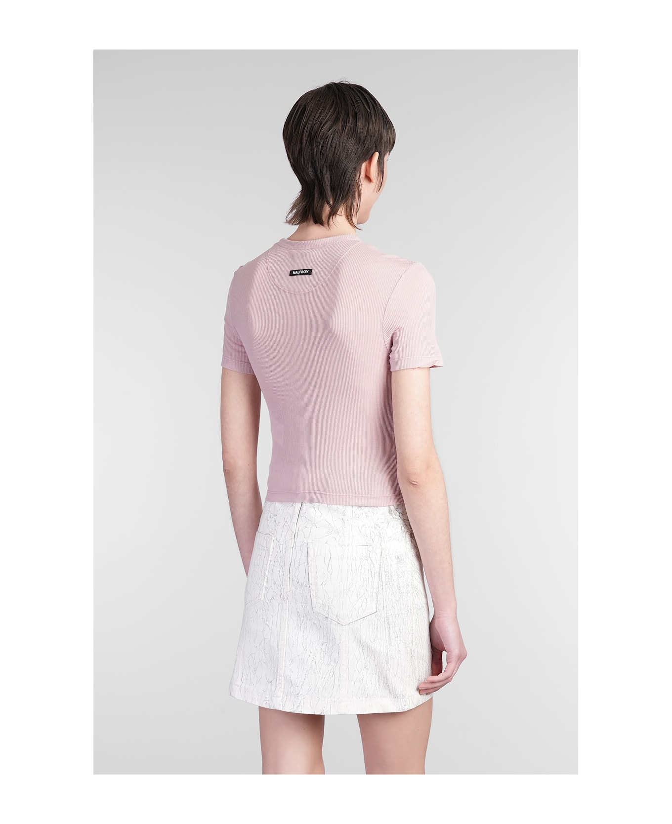 HALFBOY T-shirt In Rose-pink Modal - rose-pink