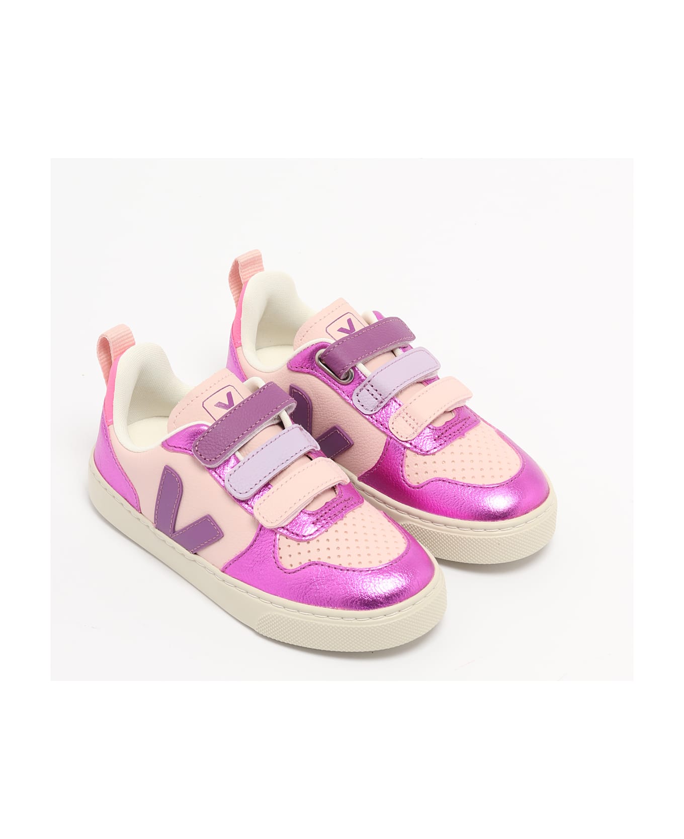 Veja Small V-10 Sneaker - ROSA-FUCSIA