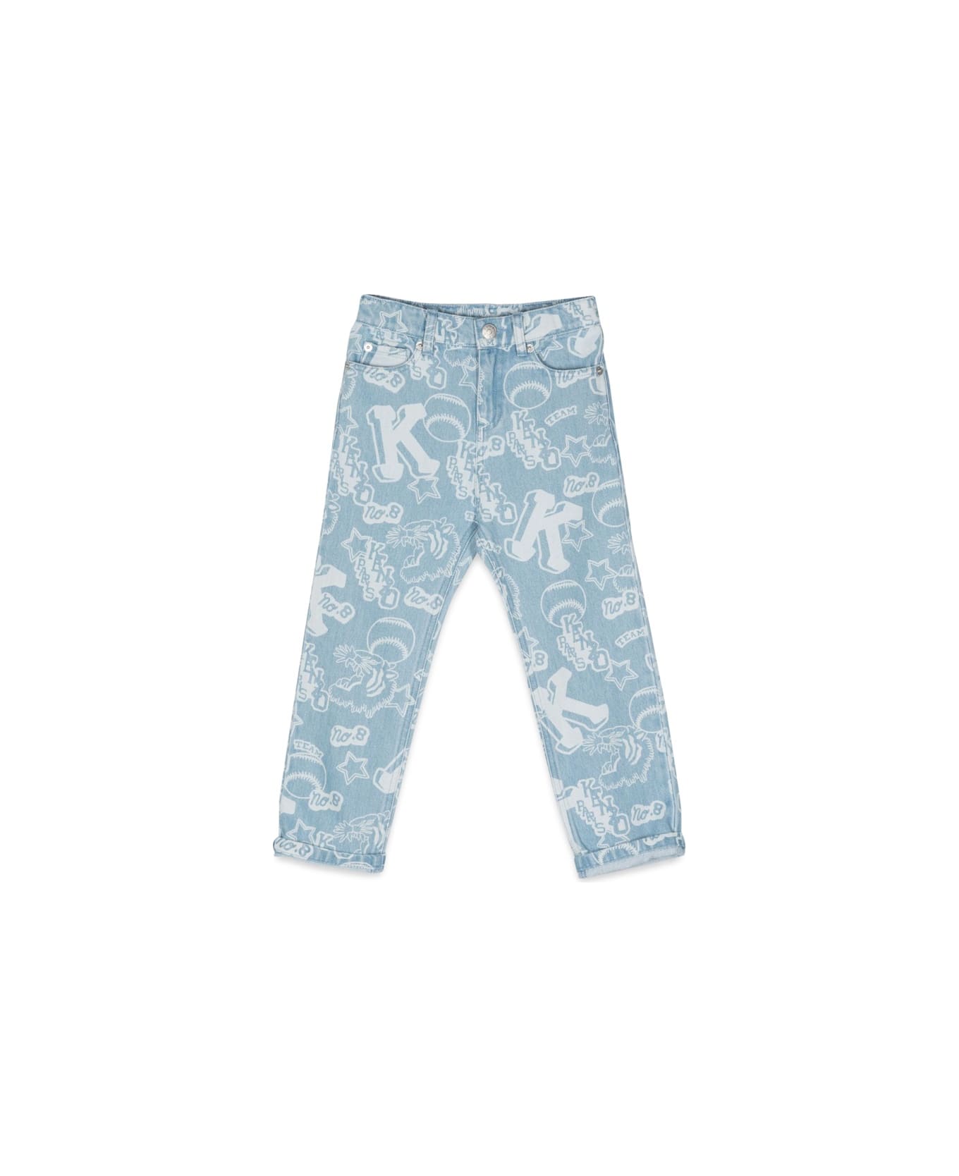 Kenzo Kids Allover Print Jeans - DENIM
