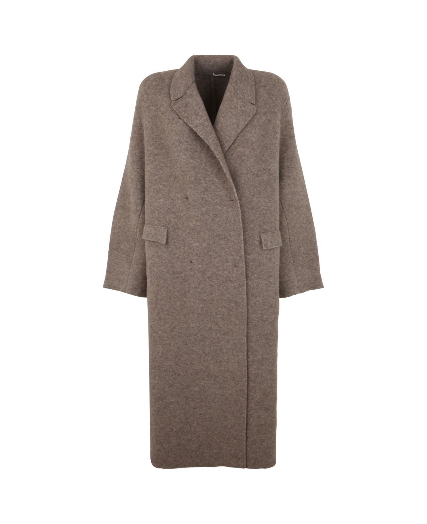 Boboutic Oversize Double Breasted Coat - Natural
