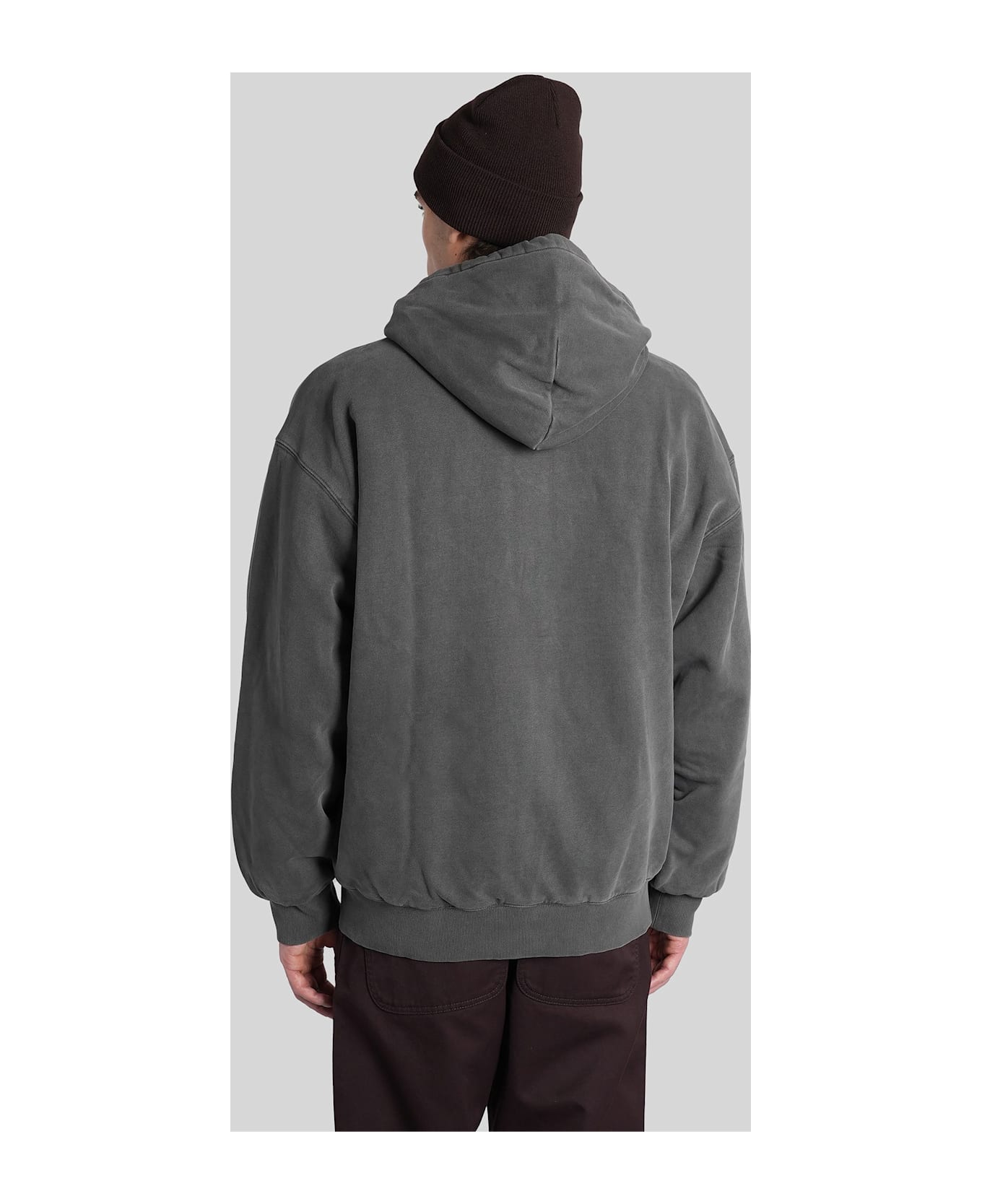 Carhartt Hooded Vista Jacket Sweatshirt In Grey Cotton - grey