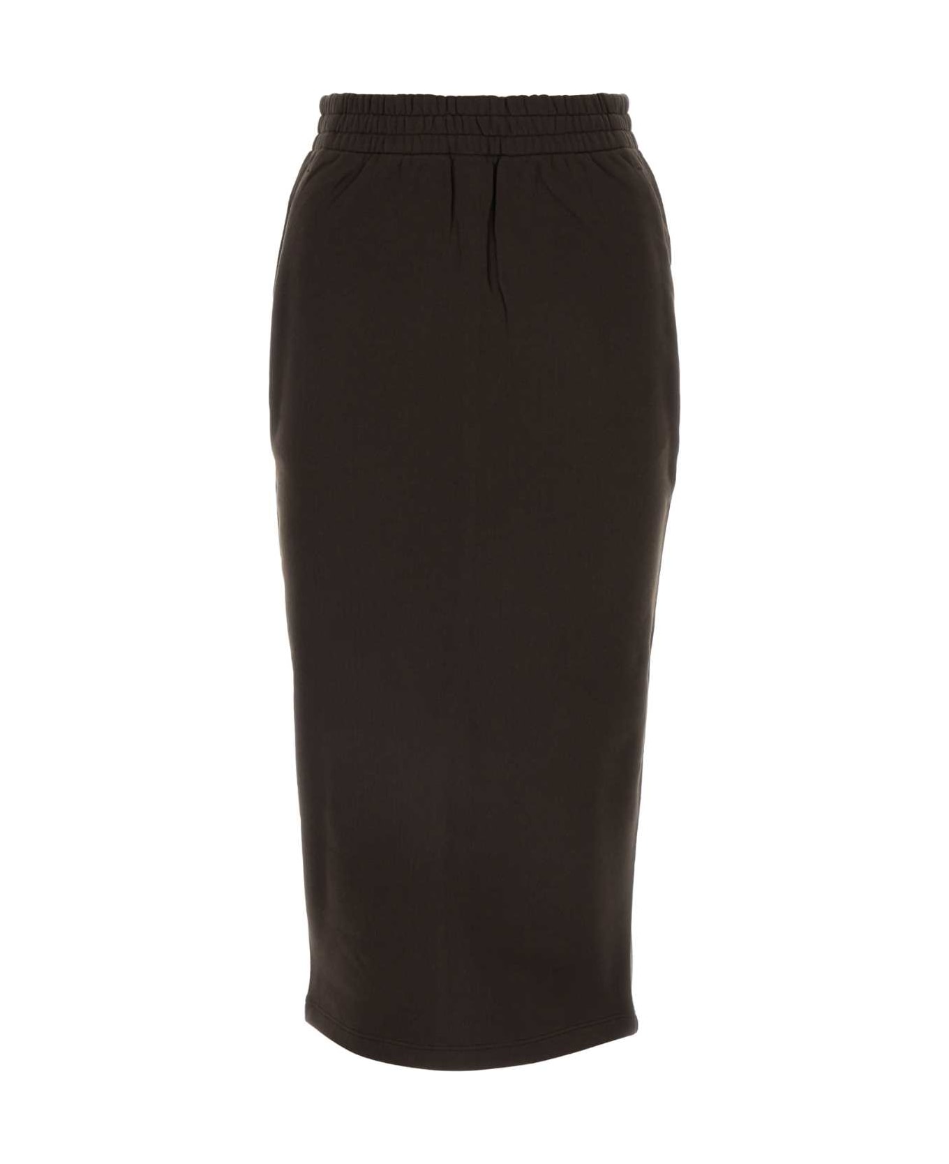 【送料&関税込】Prada Dark Brown Cotton Skirt Prada Dark Brown Cotton Skirt | italist