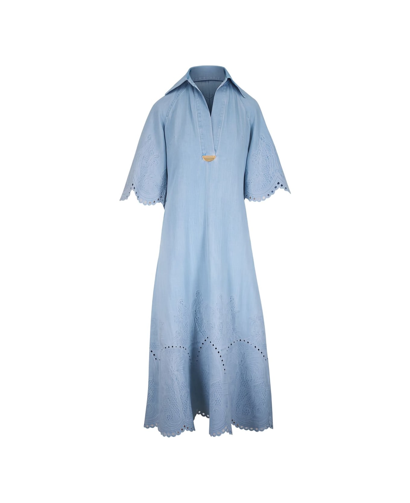 Zimmermann Daylight Denim Maxi Dress - Clear Blue