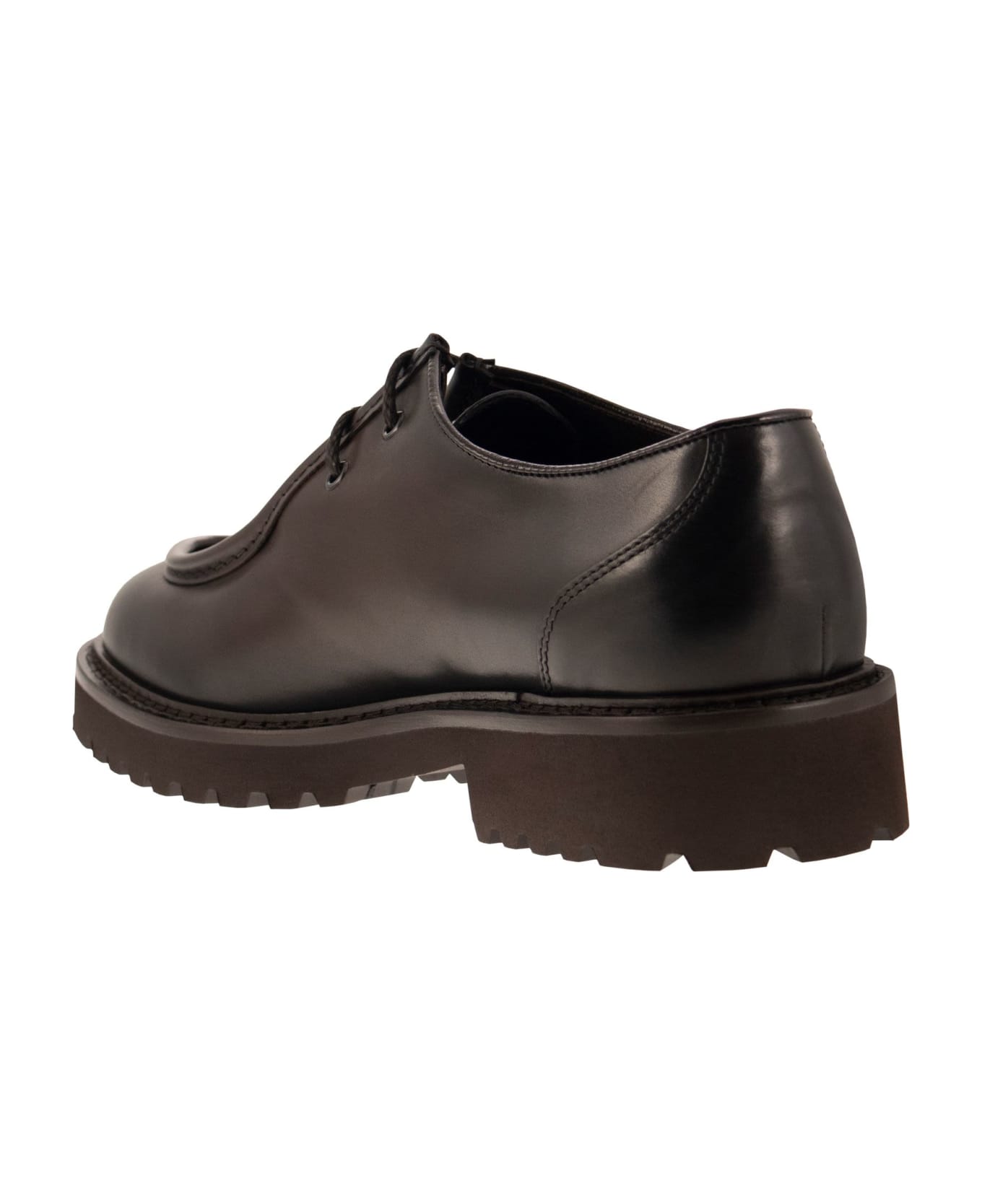 Doucal's Leather Lace-up Shoes - Dark Brown