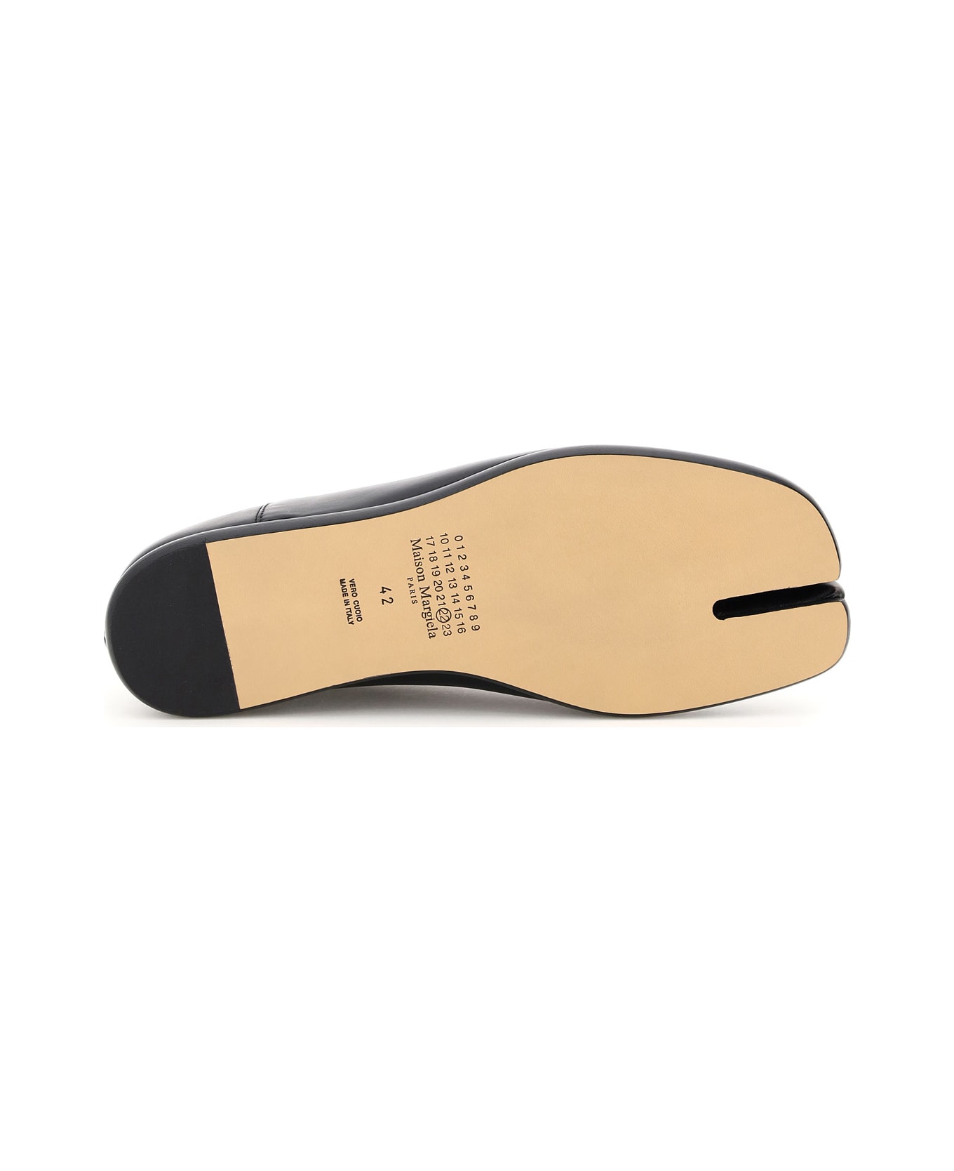 Maison Margiela Tabi Leather Slipper - BLACK (Black)