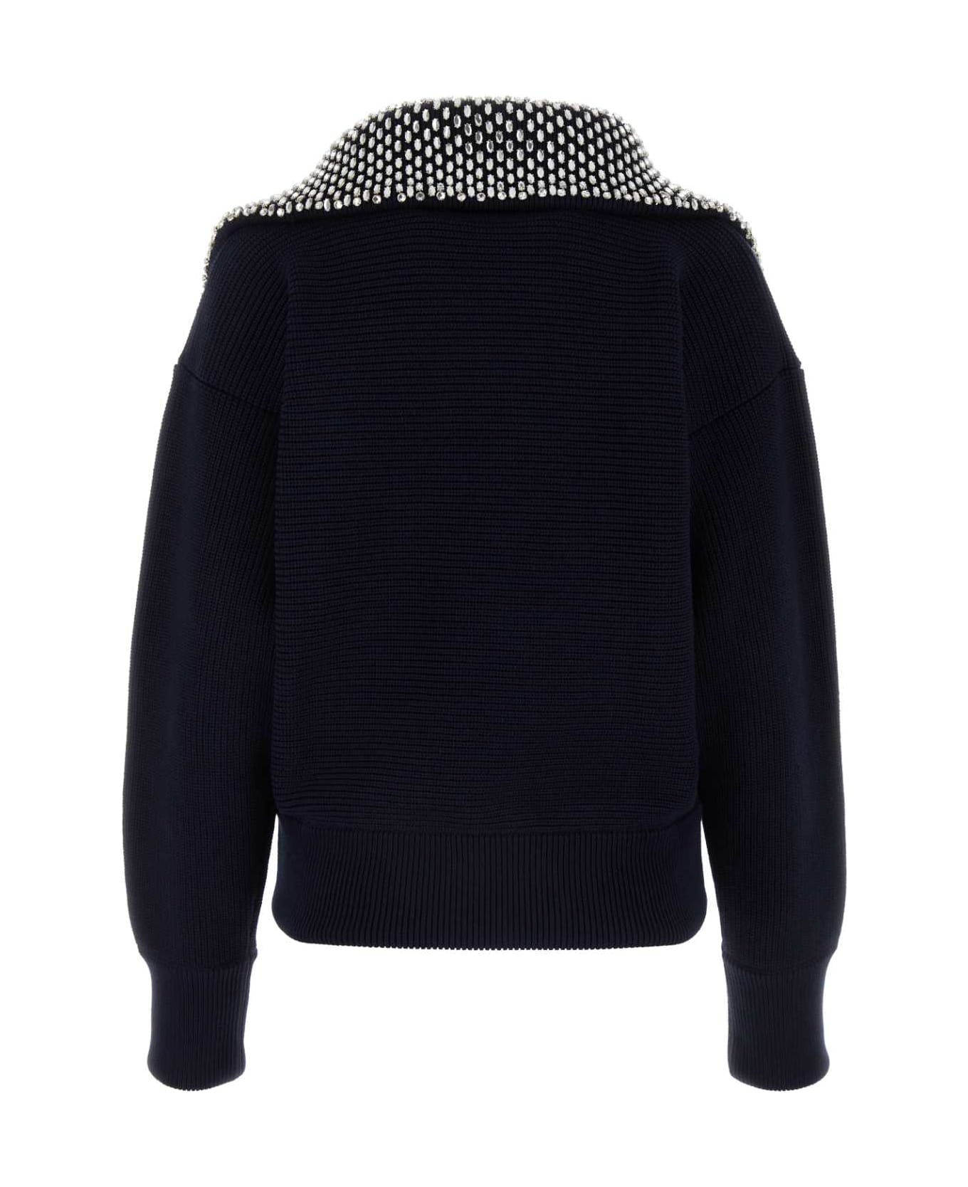Gucci Navy Blue Cotton Blend Sweater - NAVYMIX