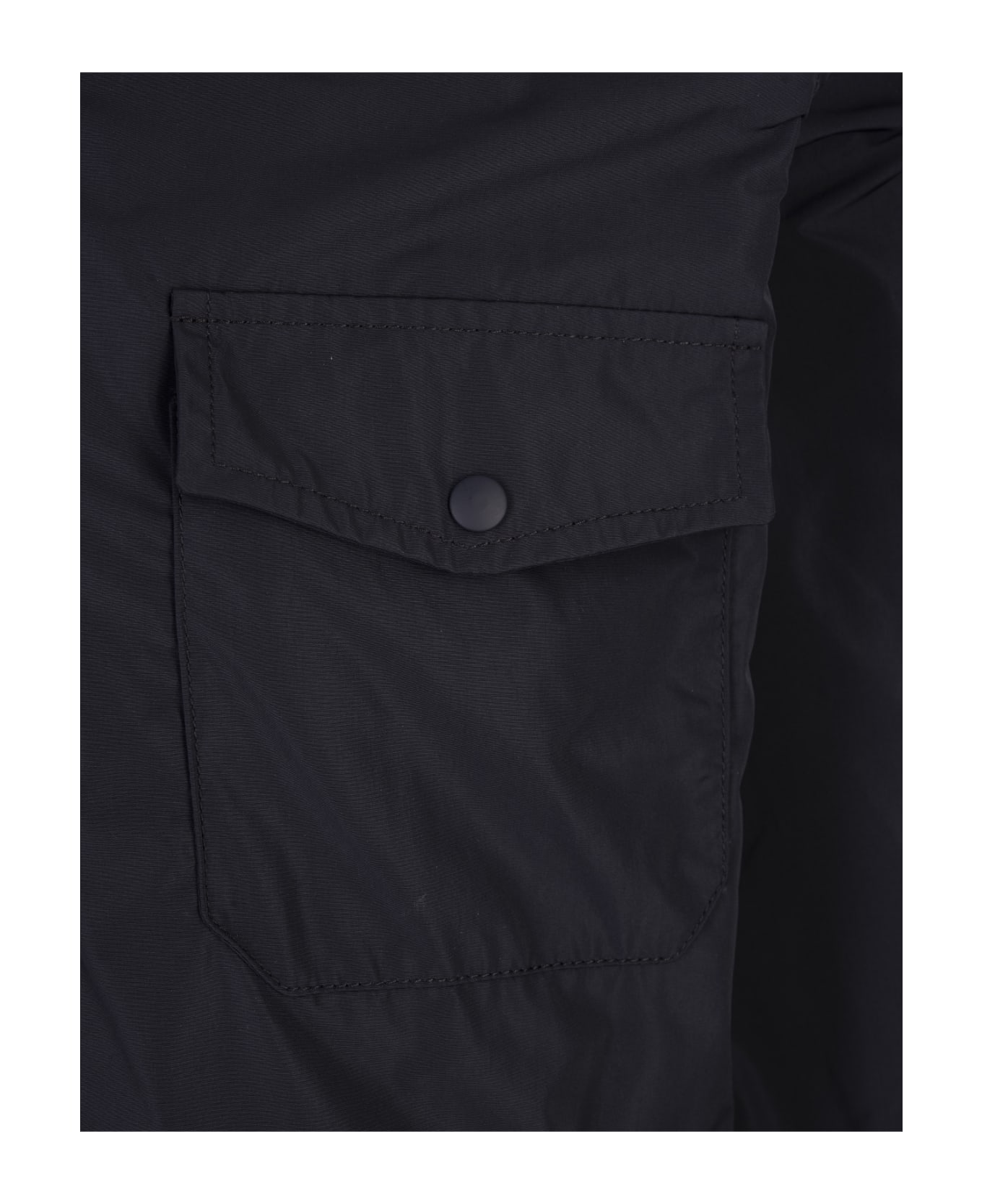 Aspesi Black Hooded Shirt Jacket - Black レインコート