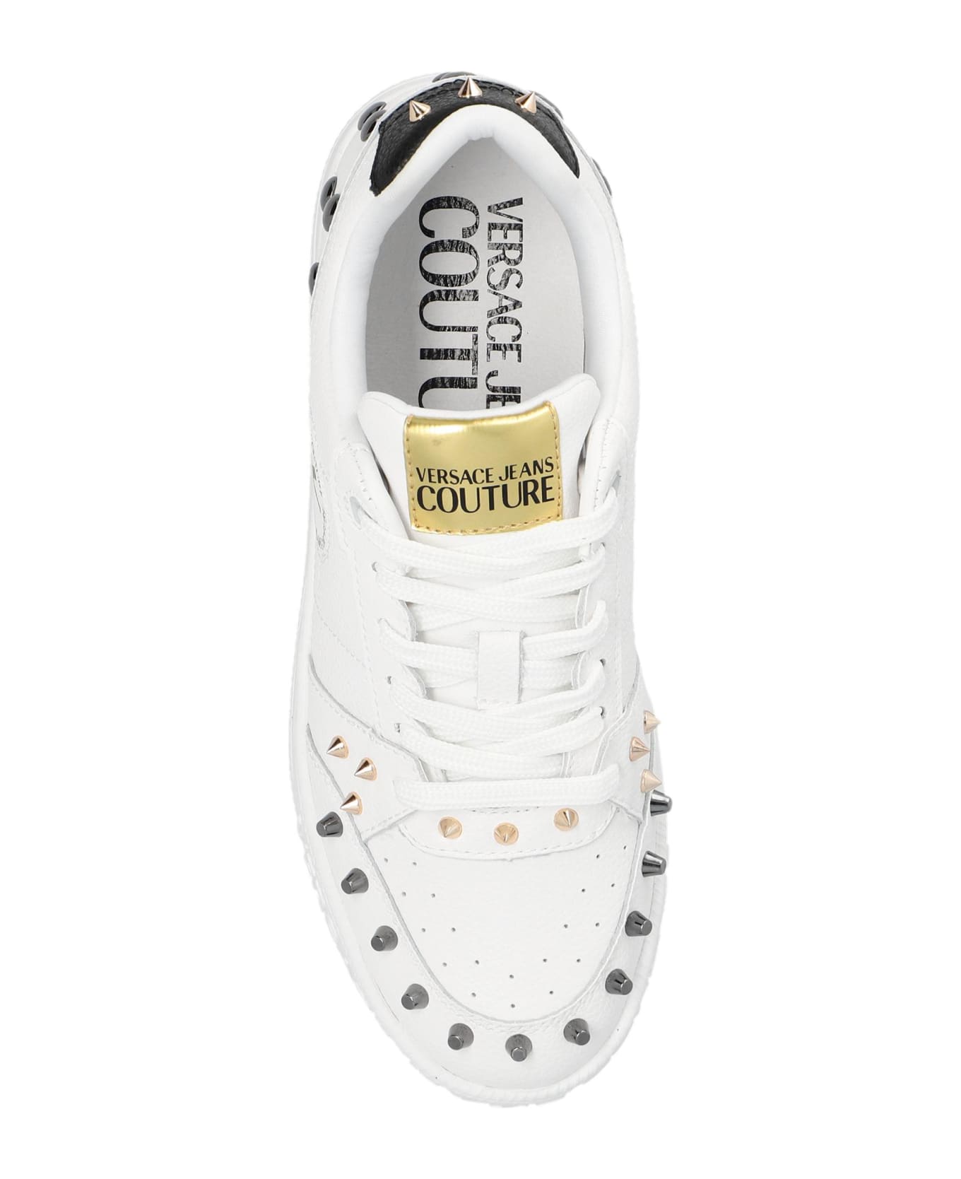 Versace Jeans Couture Stud-detailed Low-top Sneakers - WHITE/MULTI