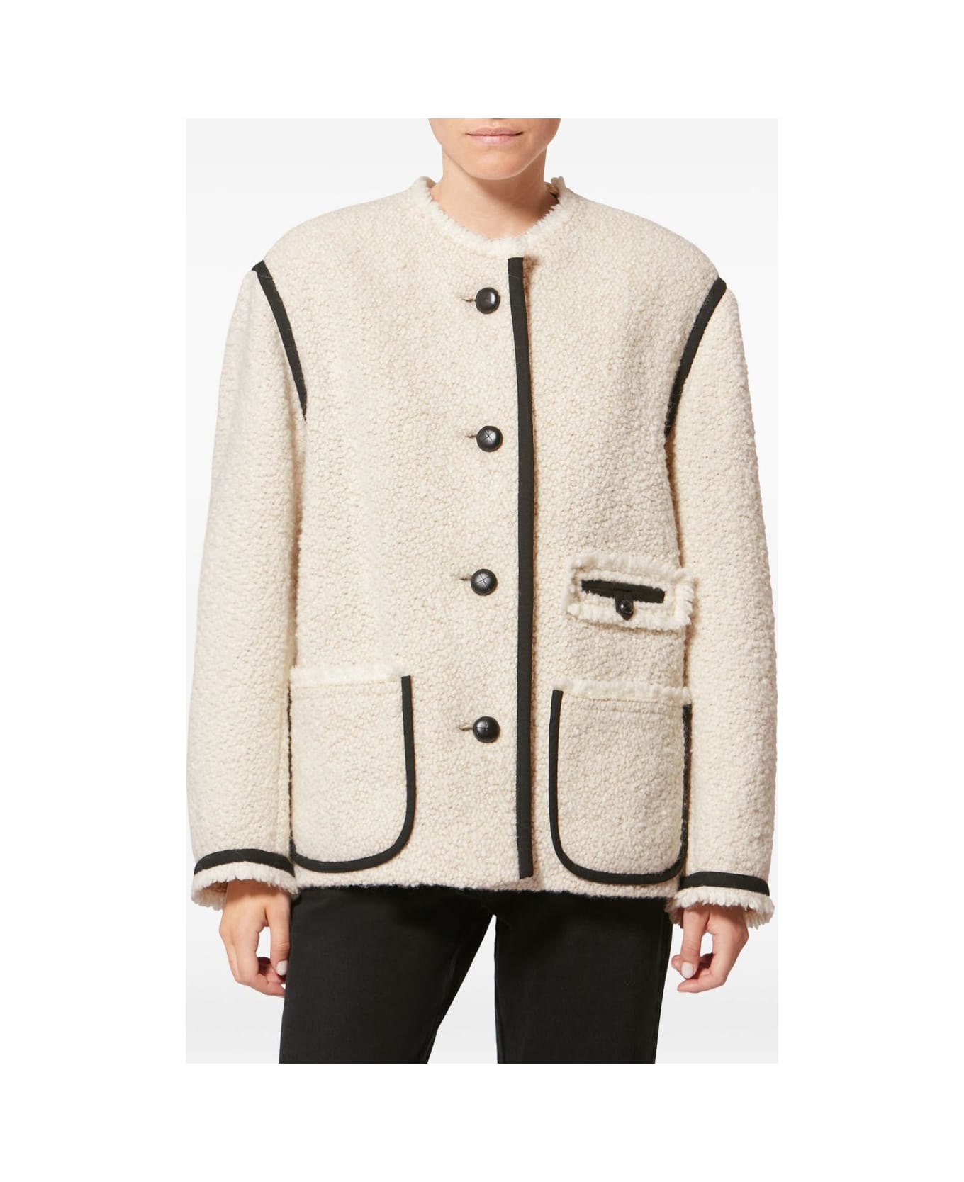 Isabel Marant Maylin Wool Blend Jacket - Beige