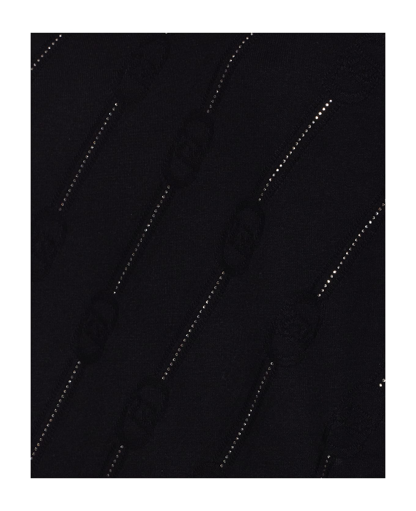 Liu-Jo Strass Long Sleeves T-shirt - Black