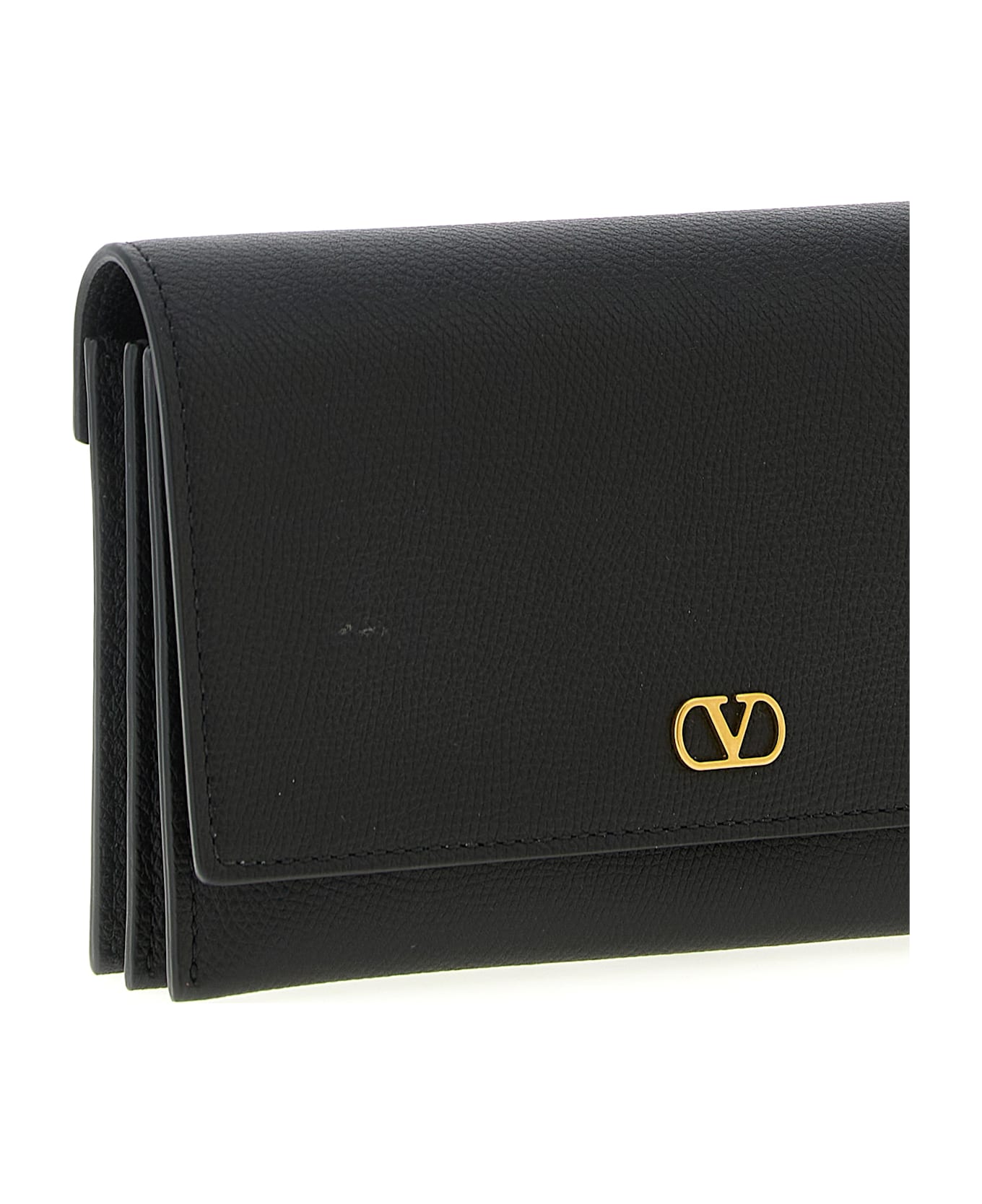 Valentino Garavani Wallet On Chain Valentino Garavani Vlogo - Black  