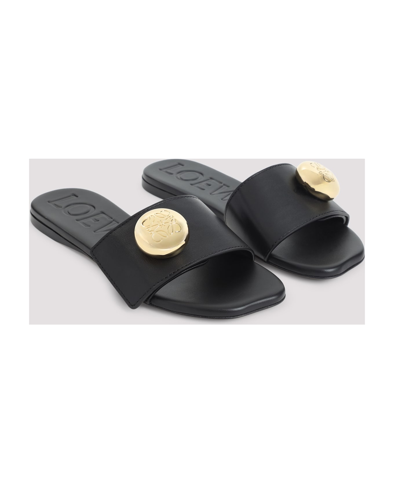 Loewe Pebble Slide Sandals - Black