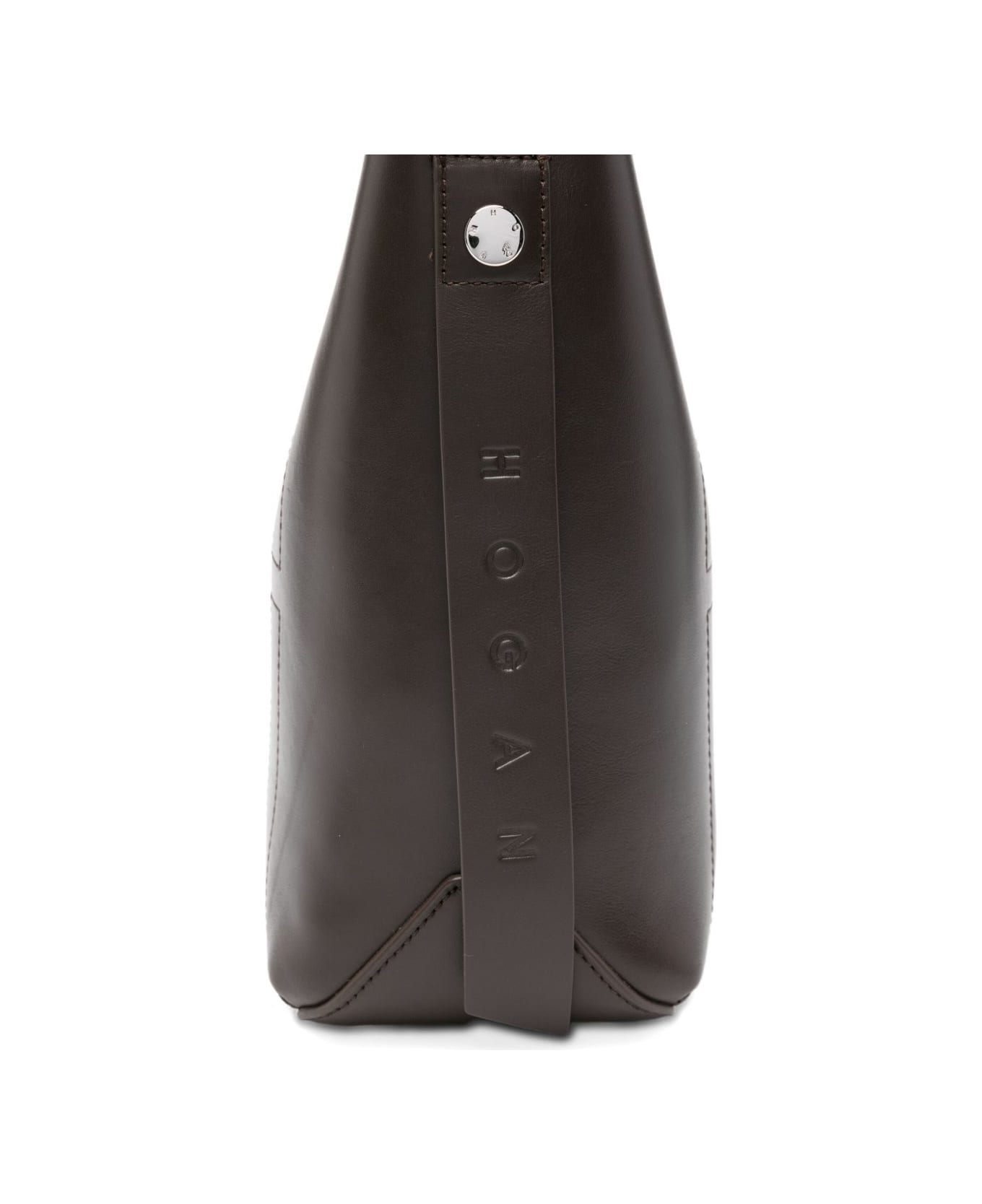 Hogan Hocket Small Leather Hobo Bag - Brown