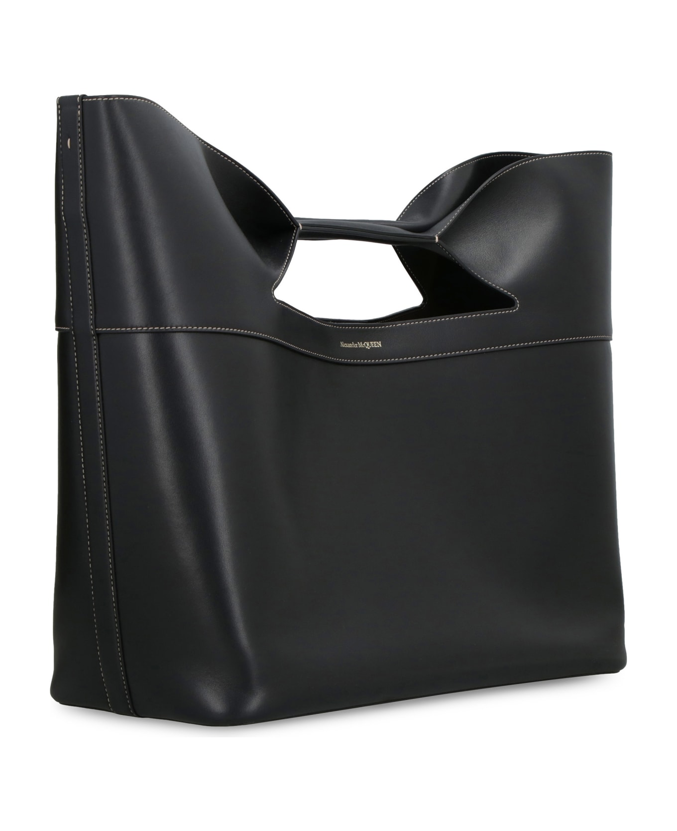 Alexander McQueen The Bow Leather Handbag - black